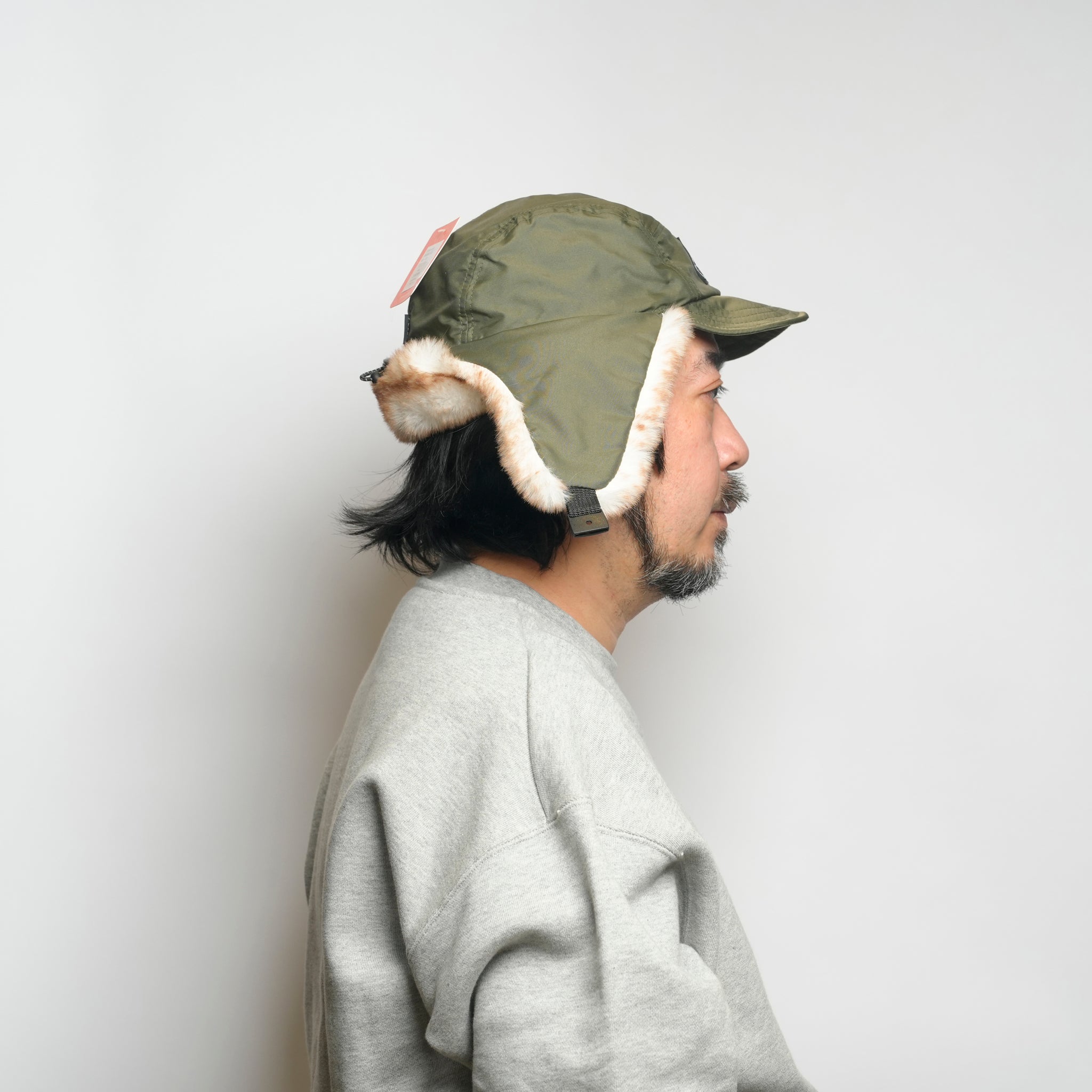 PL FLIGHT NYLON FUR FLAP CAP OLIVE[253MCV0082-OLV] – Olive | 4100225fw0229_olive | POLER【ネコポス選択可能】