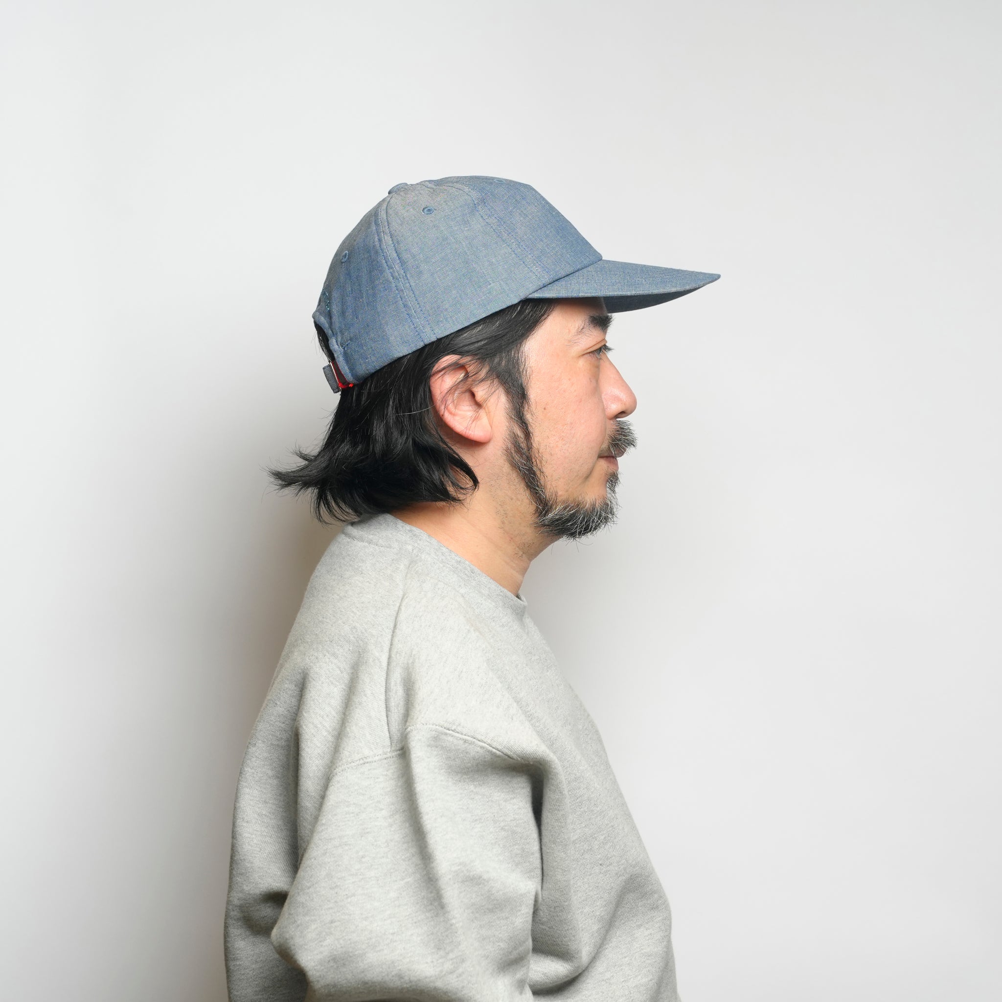 6 panel long brim cap – Indigo(P) | stf-001-indigo(p) | SHARE THE FANTASY