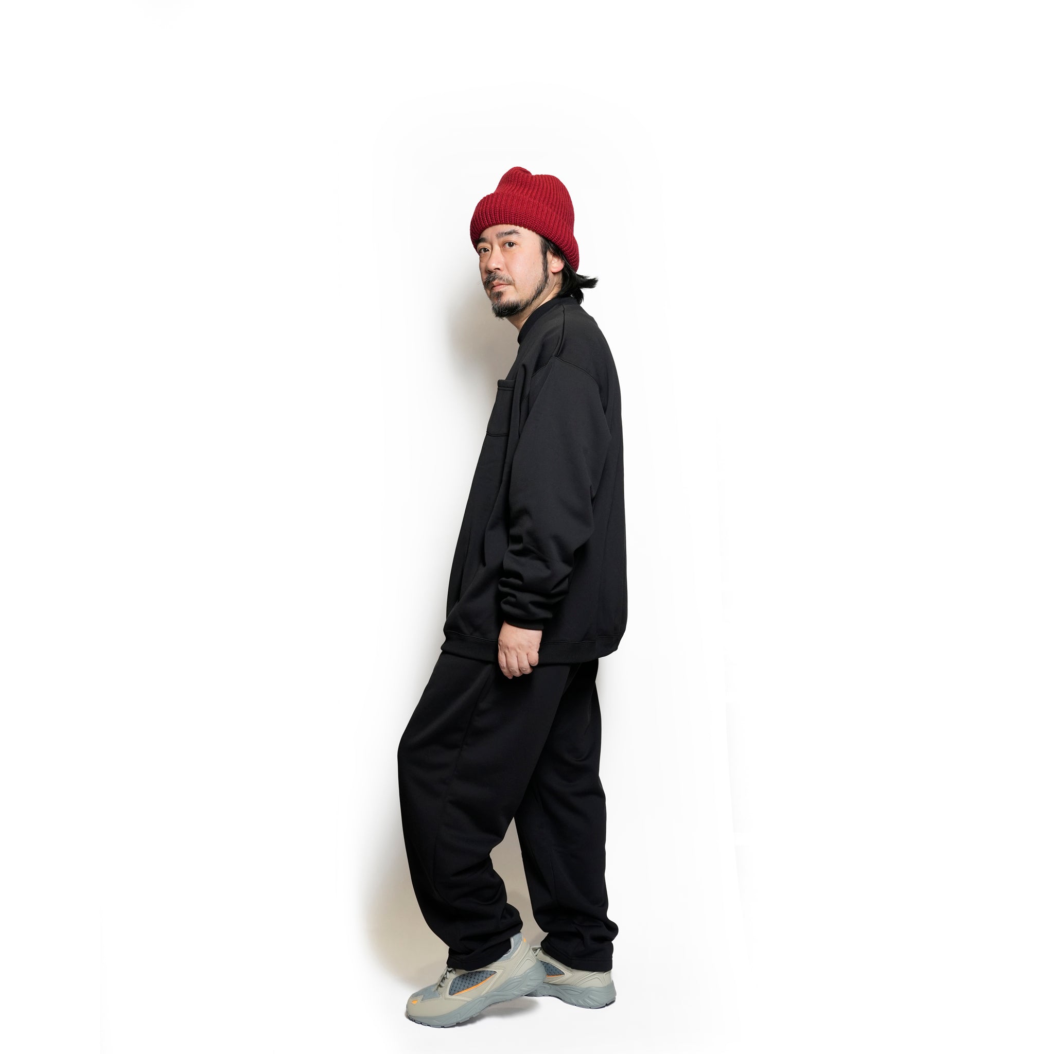 [ RELAX FIT SPORTS №144 ] Gildan cordura Pocket crew sw | Col_Black【RELAX FIT_リラックスフィット】