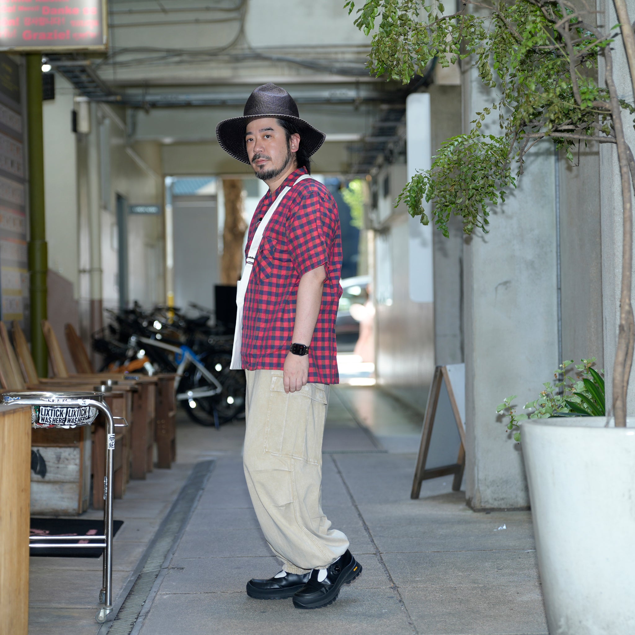 PETITE COLLAR S/S SHIRT *RED PLAID | Regular/Tall | HOMESICK MIX SERIES【CITYLIGHTS PRODUCTS_シティライツプロダクツ】