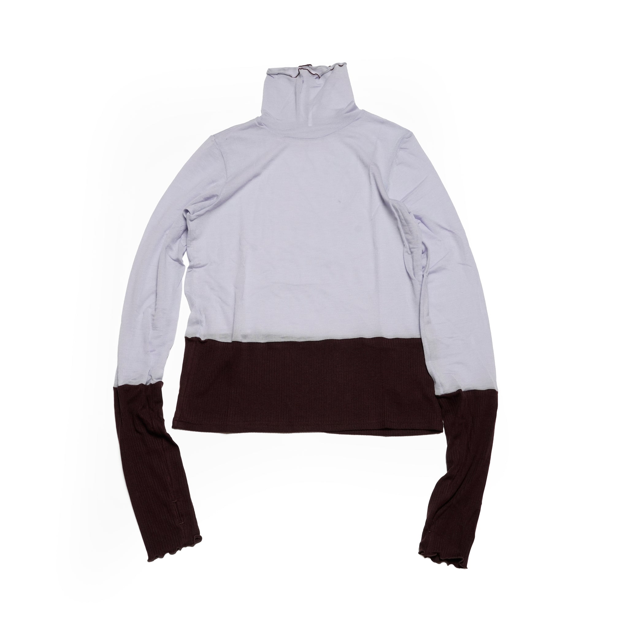 cashmere silk color block turtle | Color_Light Blue / Red | No_WHT25FCS4007【WHYTO_ホワイト】