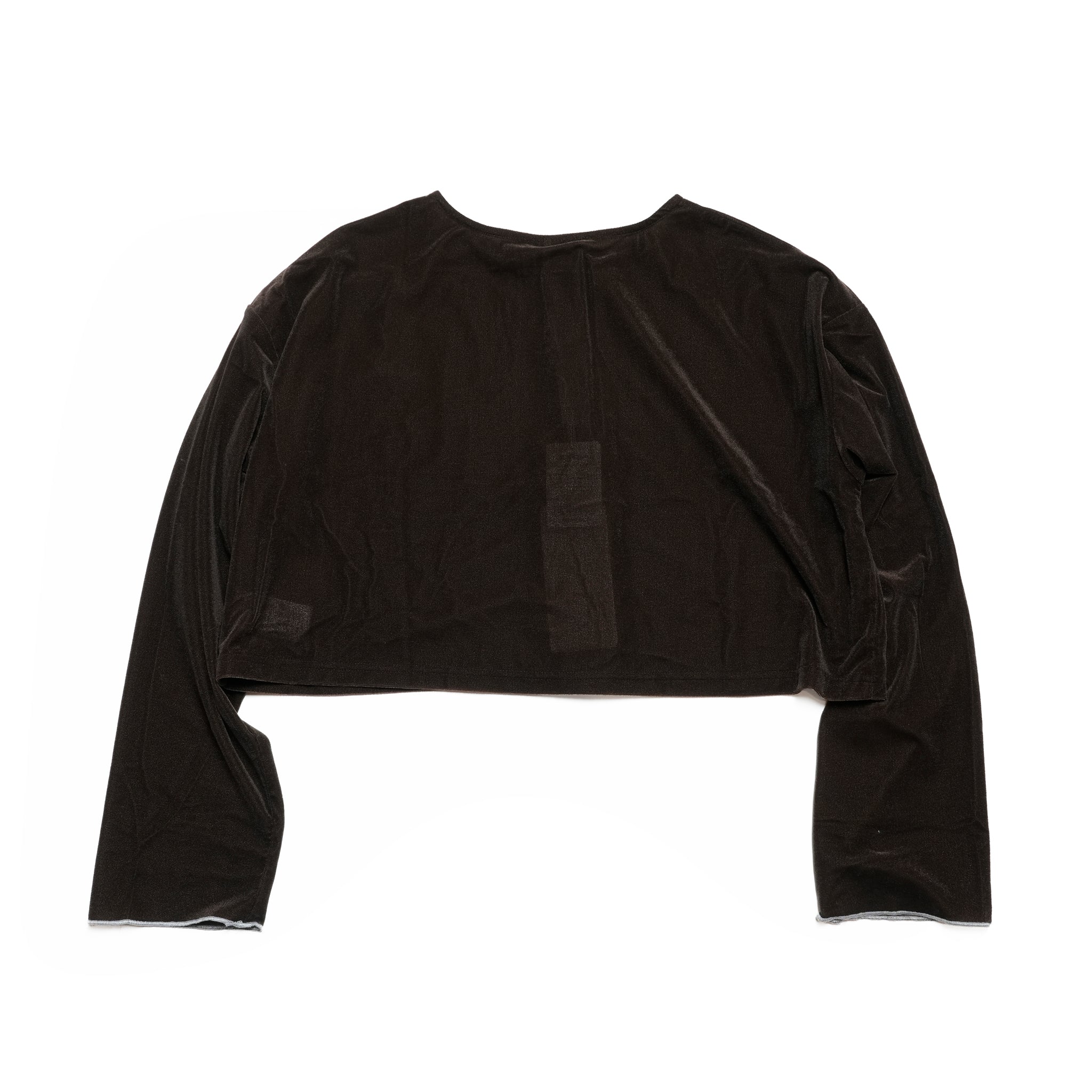 sheer velour cardigan | Color_Brown | No_WHT25FCS4005【WHYTO_ホワイト】【ネコポス選択可能】