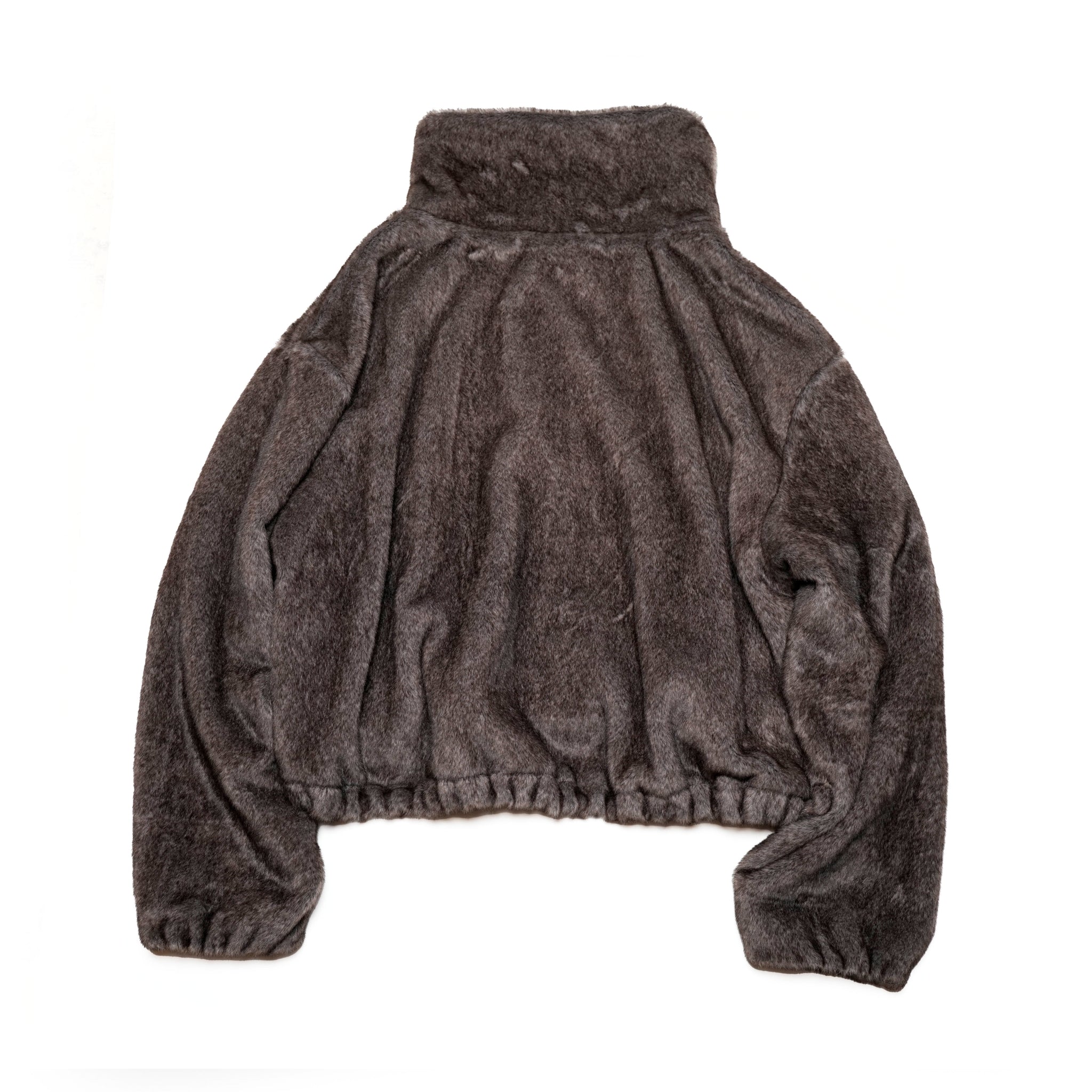 26471A_Ash | SAUVAGE FAUX FUR CROPPED PULLOVER JACKET | Color:Ash【ONE TEASPOON_ワンティースプーン】