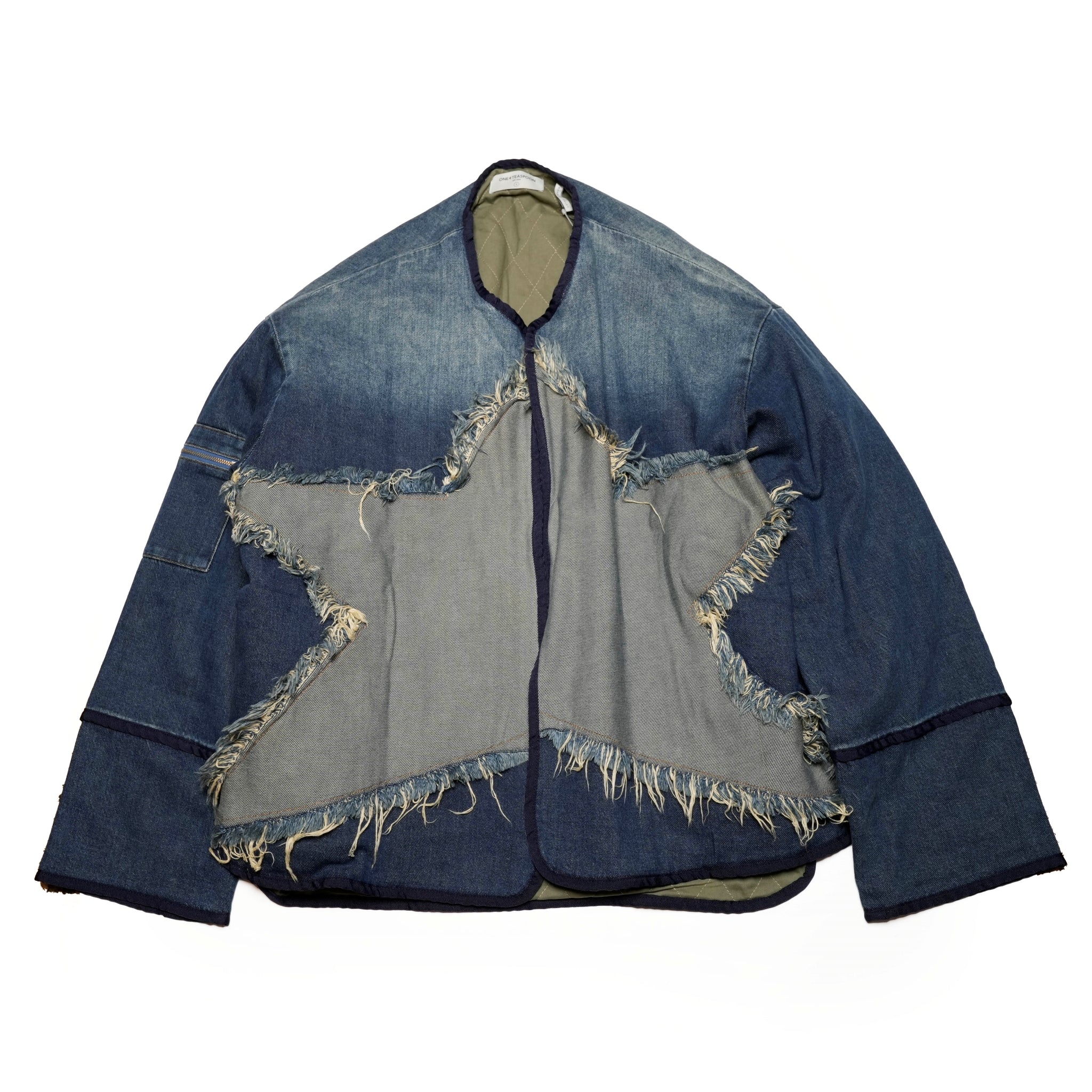 26513_MEMPHIS STAR | MEMPHIS LIGHT STAR DENIM WADDED JACKET | Color:MEMPHIS STAR【ONE TEASPOON_ワンティースプーン】