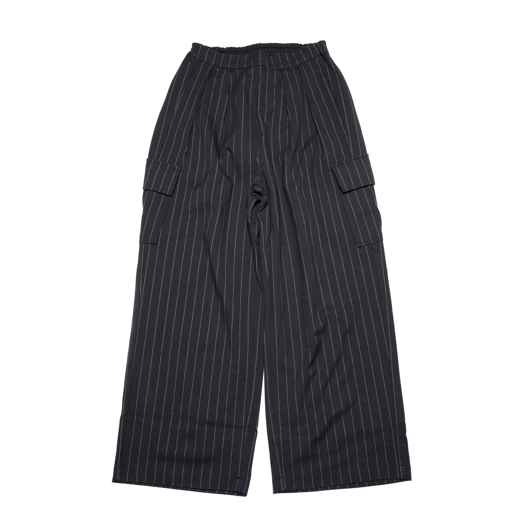 MIL24FPT3220_navy st | STRIPE CARGO PANTS | Color:Navy St【KHA:KI_カーキ】