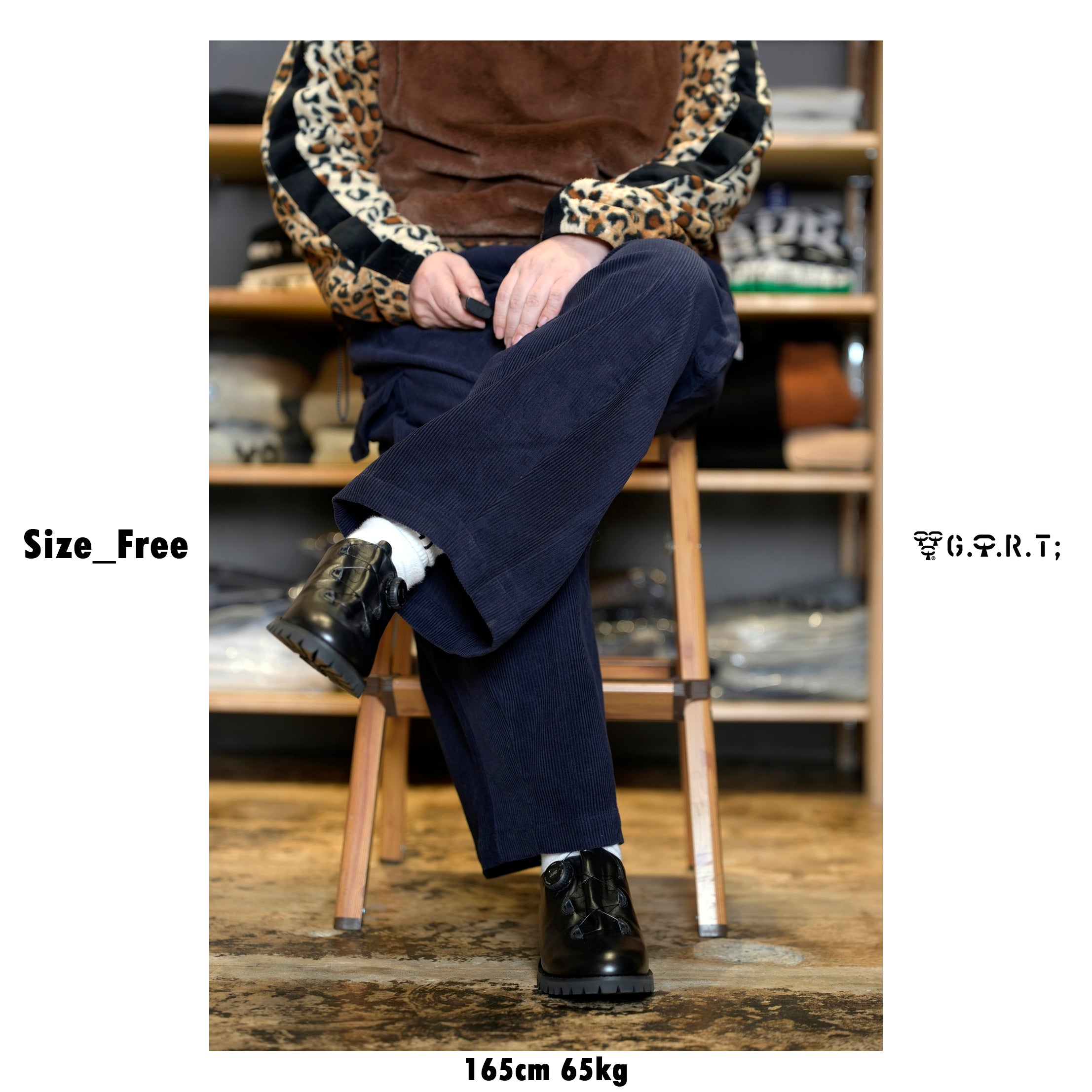 G64302_NV | CORDUROY BALLOON PANTS-NV | Color:Navy【GORT_ゴート】