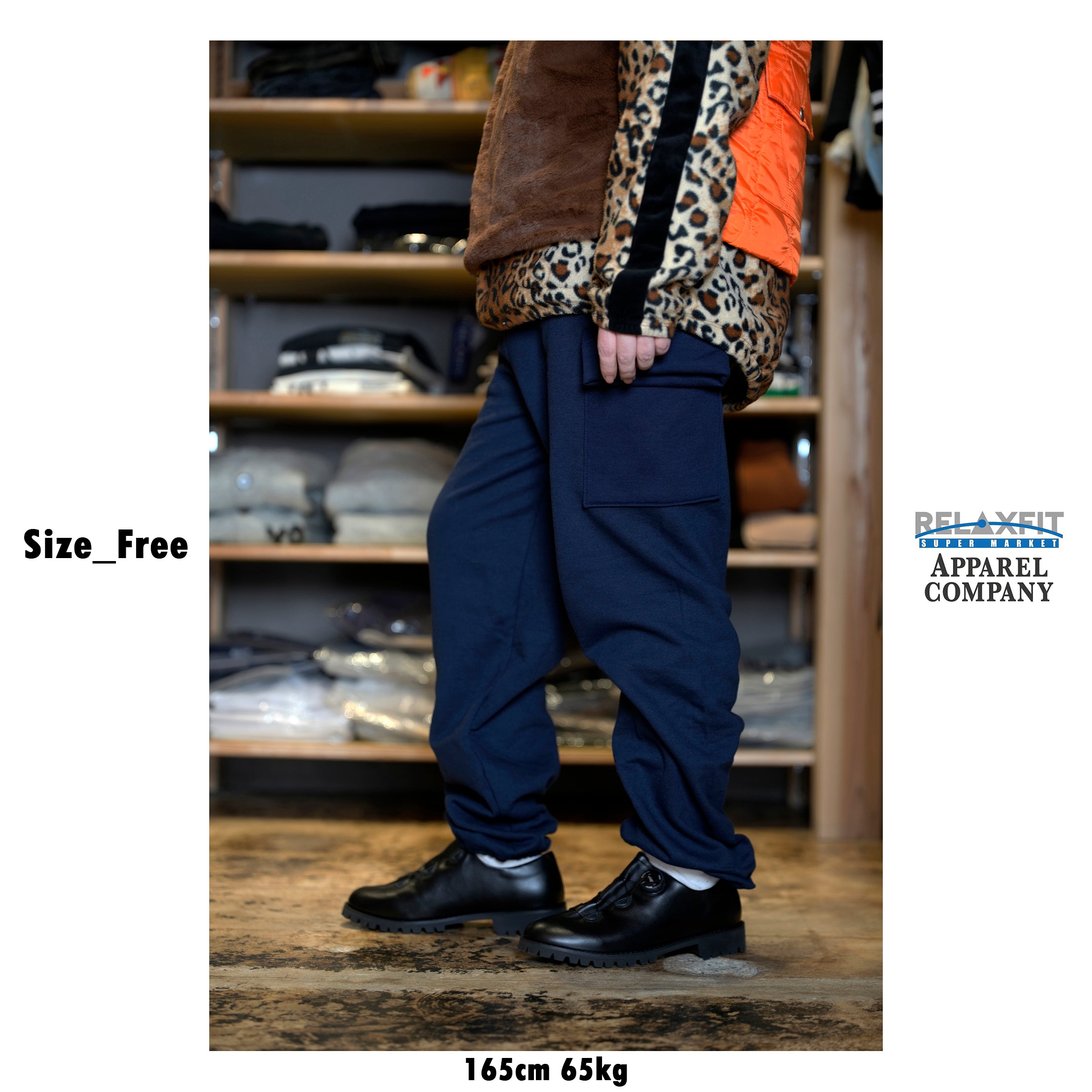 RELAX FIT №134 [Sweat cargo pants] Color:Black/Navy/【RELAX FIT_