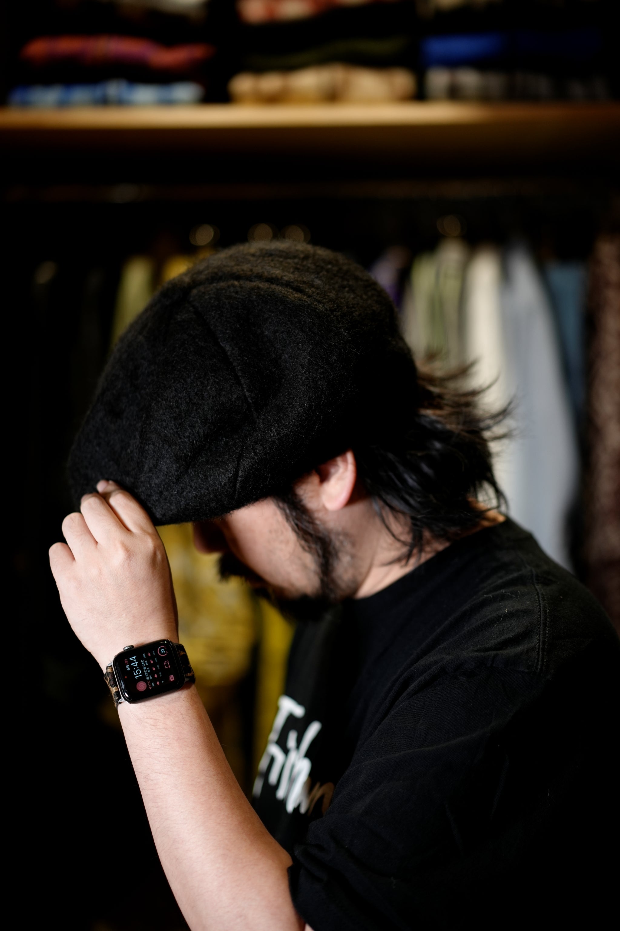 IA-24-111_BLACK | Twist Casquette | Color:Black【INDIETRO ASSOCIATION】