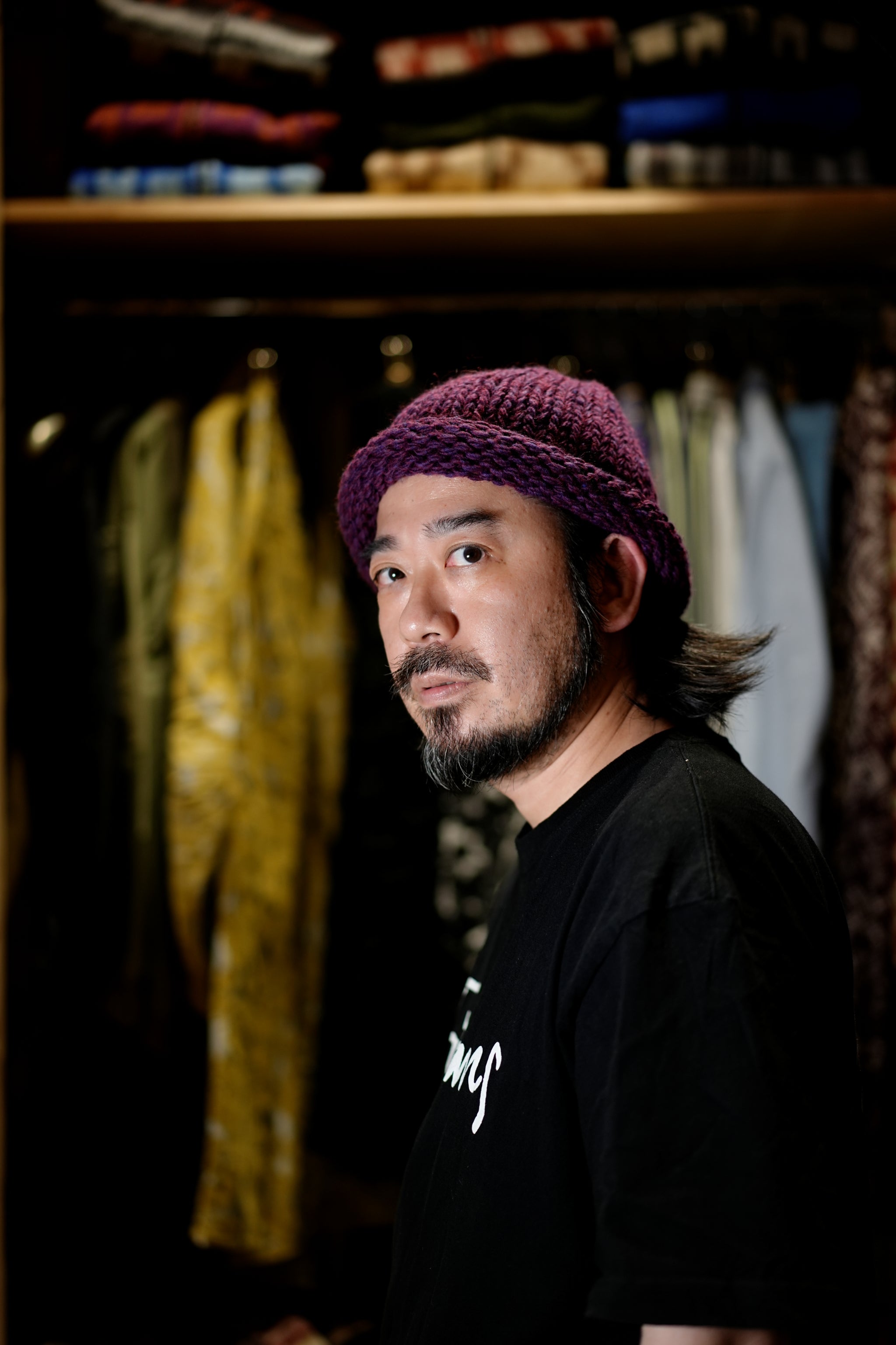 IA-24-106_PURPLE | Roll Knit Cap | Color:Purple【INDIETRO ASSOCIATION】