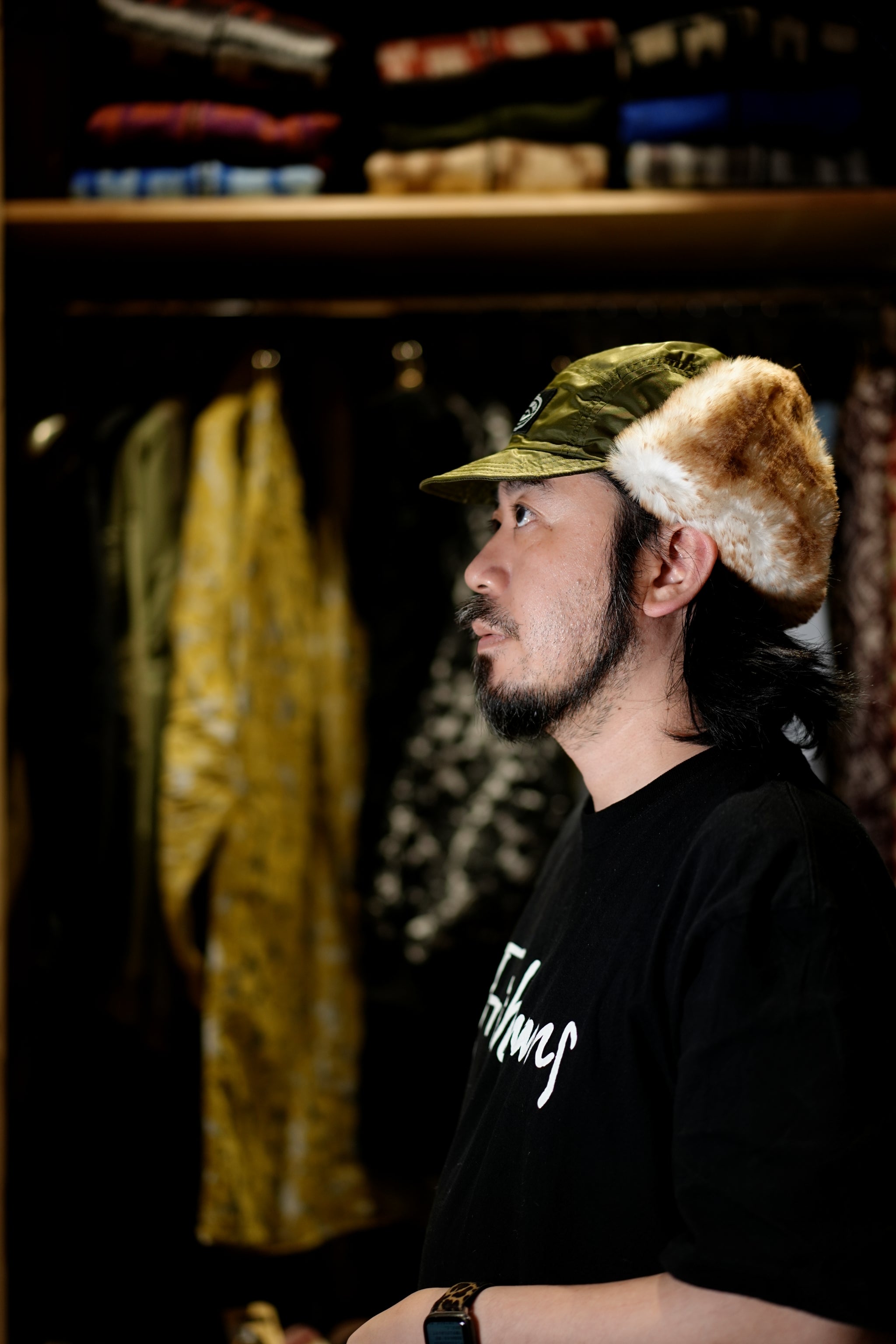 FLIGHT NYLON FUR FLAP CAP | Color:Olive【POLER_ポーラー】