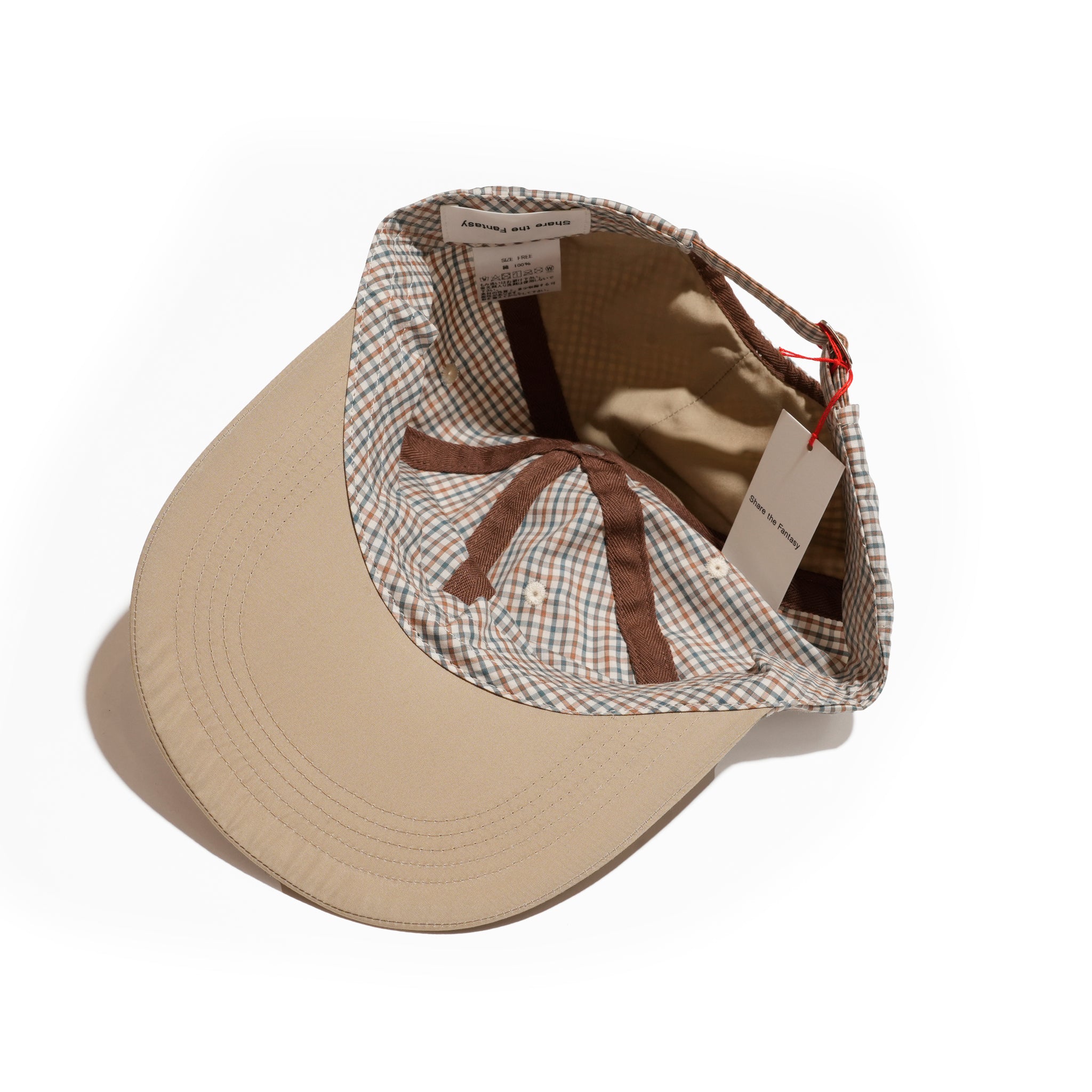6 panel long brim cap | Color_Green×Beige(C) | No_stf-001-green×beige(c)【SHARE THE FANTASY_シェアザファンタジー】