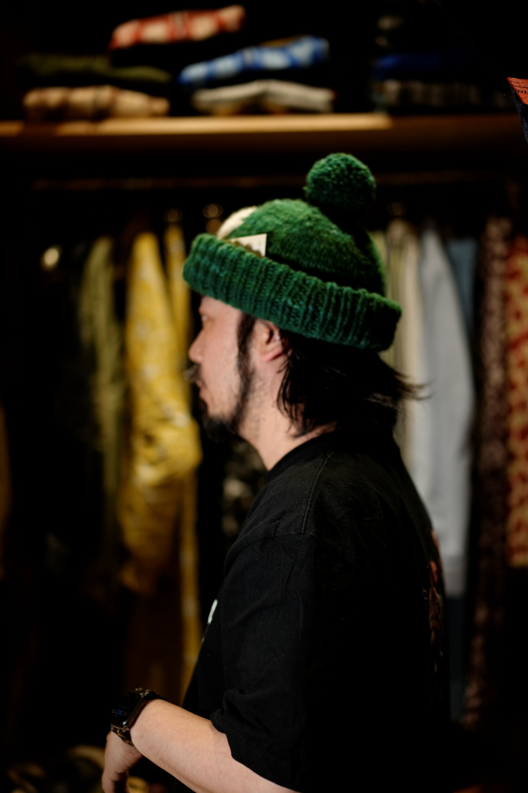 CHC40-01P_2022 | Double Cuff Cap Avocado | Color:Forest【CHAMULA_チャムラ】【MONITALY_モニタリー】【archive】