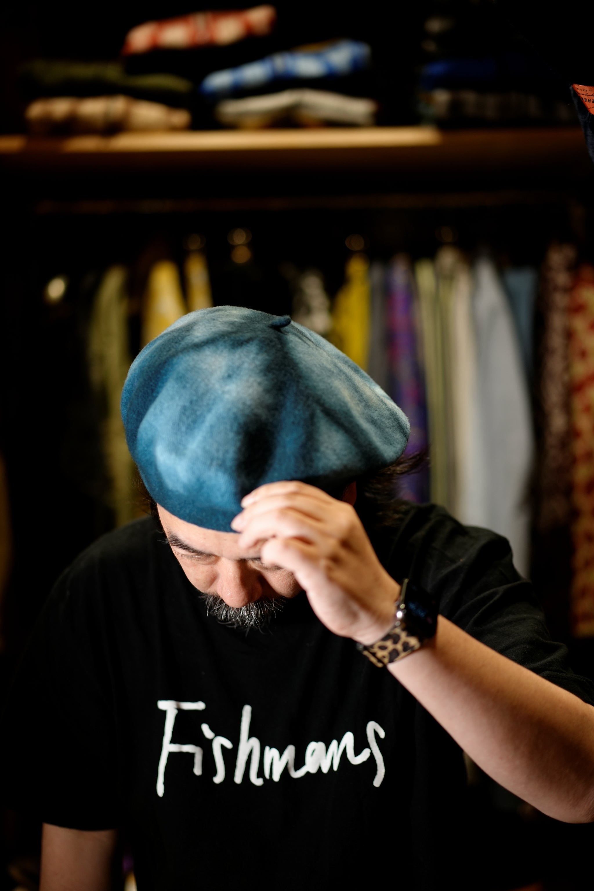 KO-013 | Classical Beret Tie Dye | Color:Black/Petrol【KOPKA_コプカ】