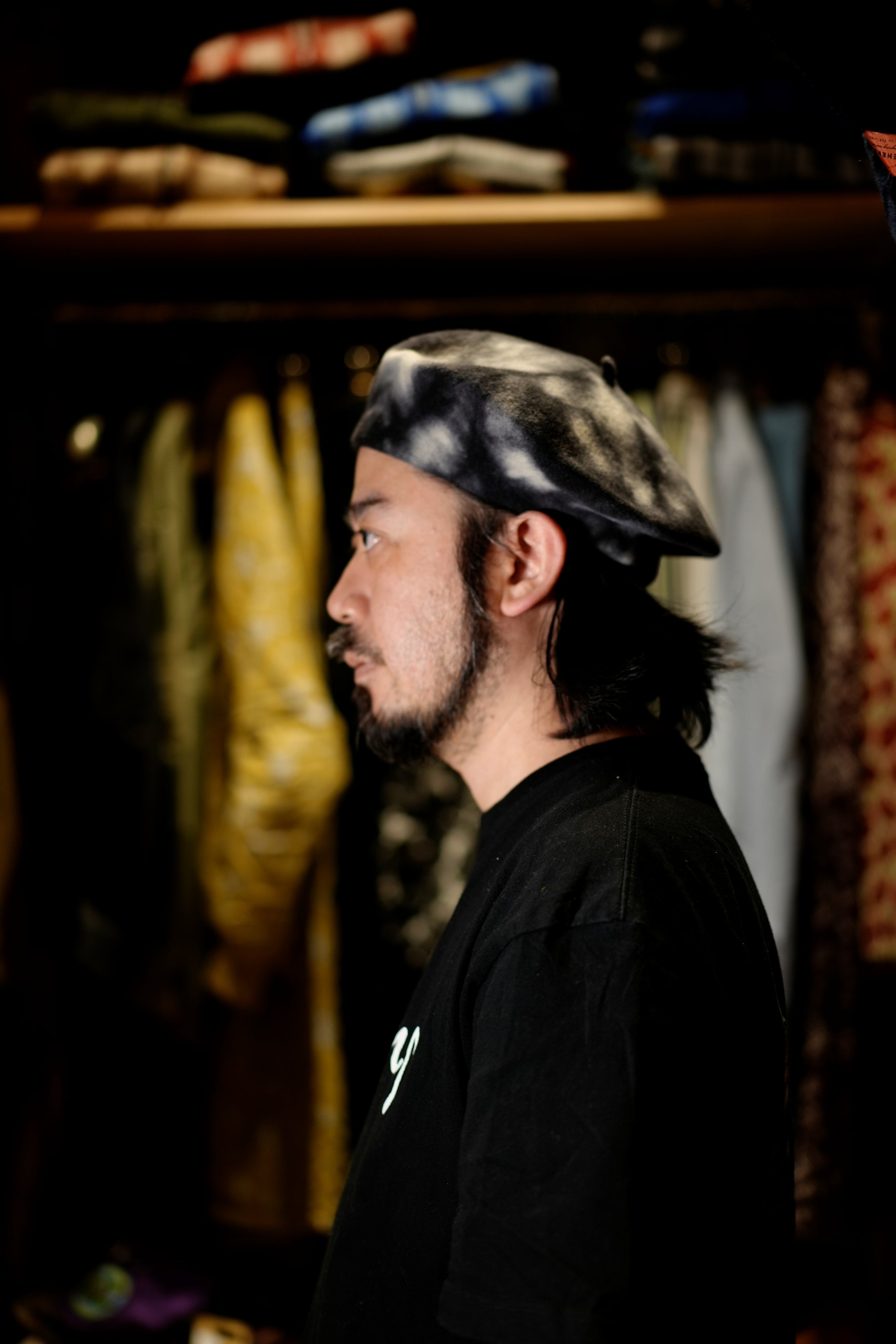 KO-013 | Classical Beret Tie Dye | Color:Black/Petrol【KOPKA_コプカ】