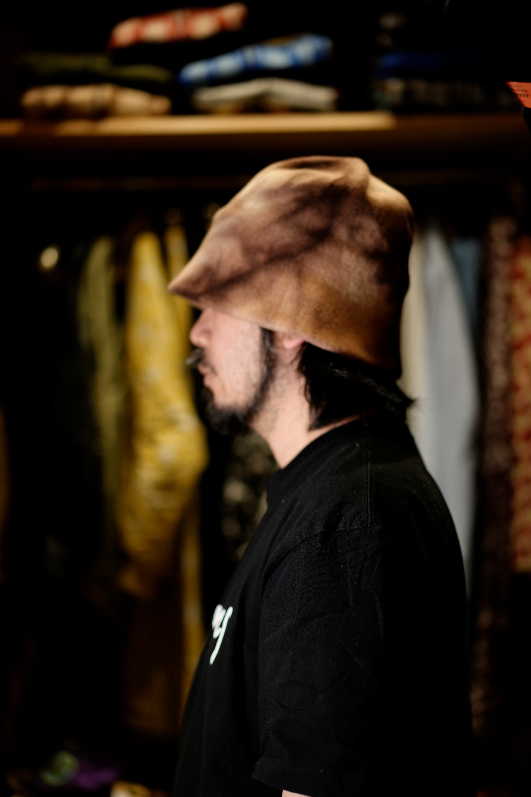 KO-014 | Clochard Hat Tie Dye | Color:Anthracite/Camel/Stone【KOPKA_コプカ】