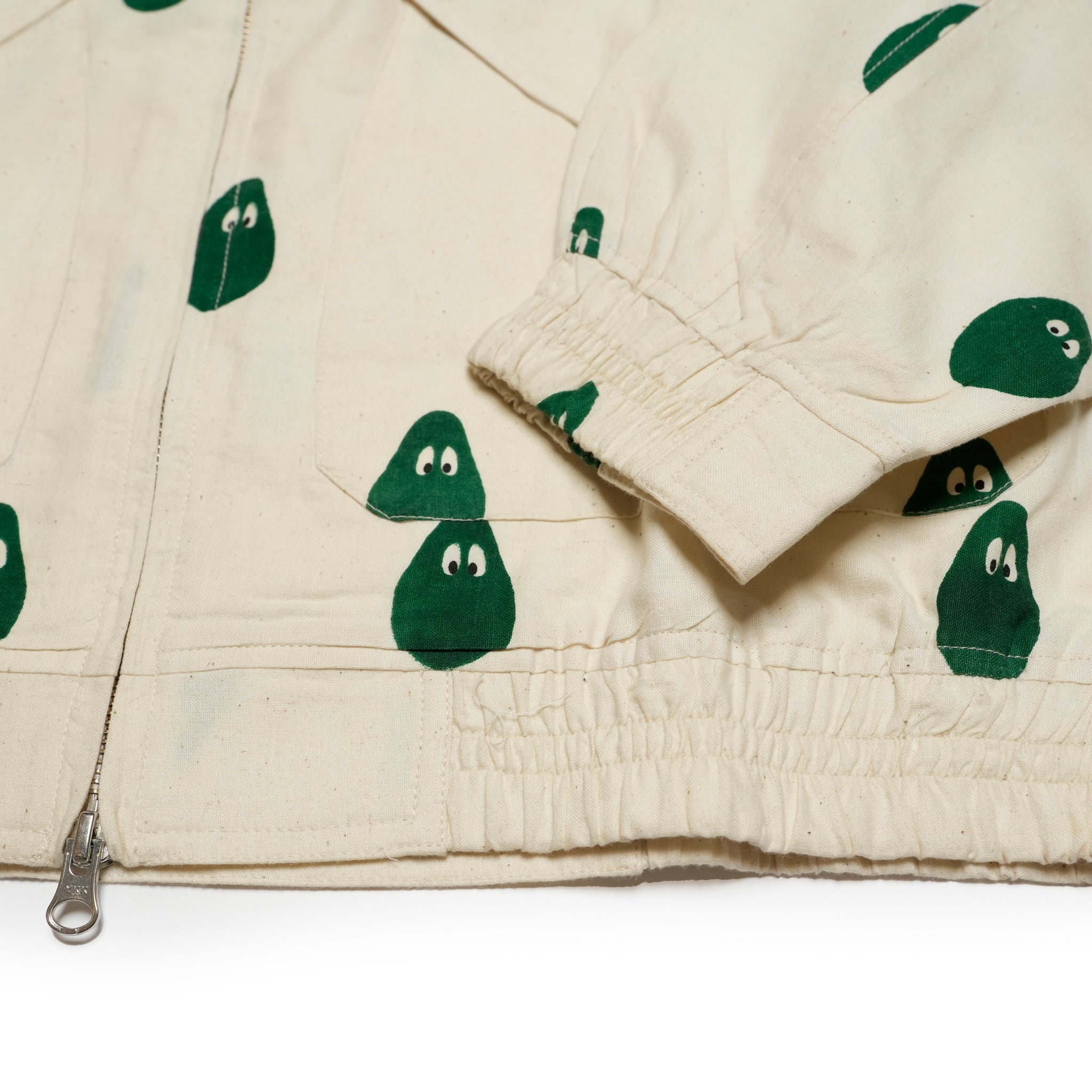 Moniker-4_Avocado | Khadi Hand Spun Yarn Handwoven Undyed Flight Jacke | Color:Avocado【MONITALY_モニタリー】【KARDO_カルド】