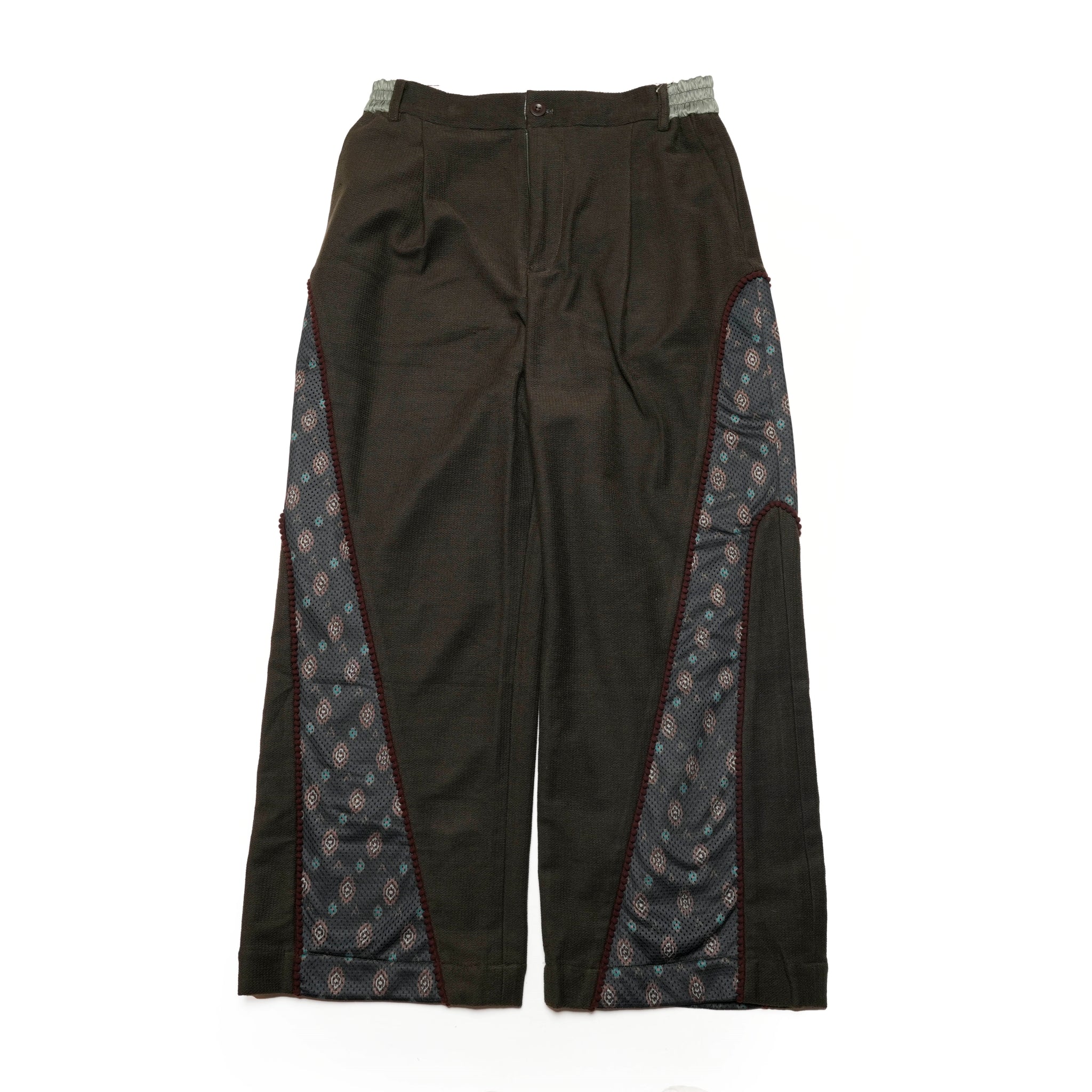 ACR24SS-P03/ (A)crypsis® Totem Weave Patchwork Pants-OLIVE | Size:Free【(A)CRYPSIS®】【SEIVSON_セイヴソン】