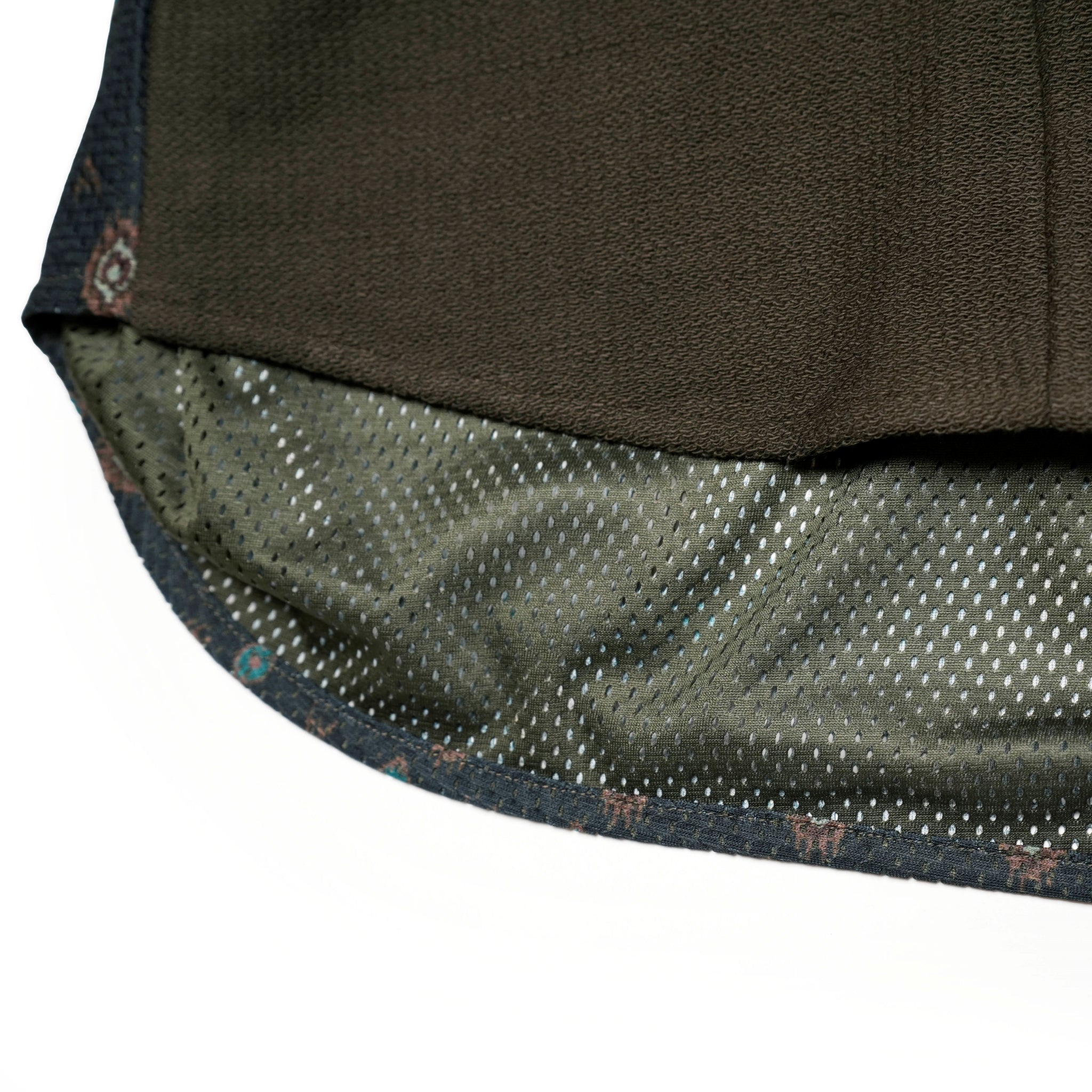 ACR24SS-S01 / (A)crypsis® totem fabric patchwork polo shirt-OLIVE | Size:Free【(A)CRYPSIS®】【SEIVSON_セイヴソン】