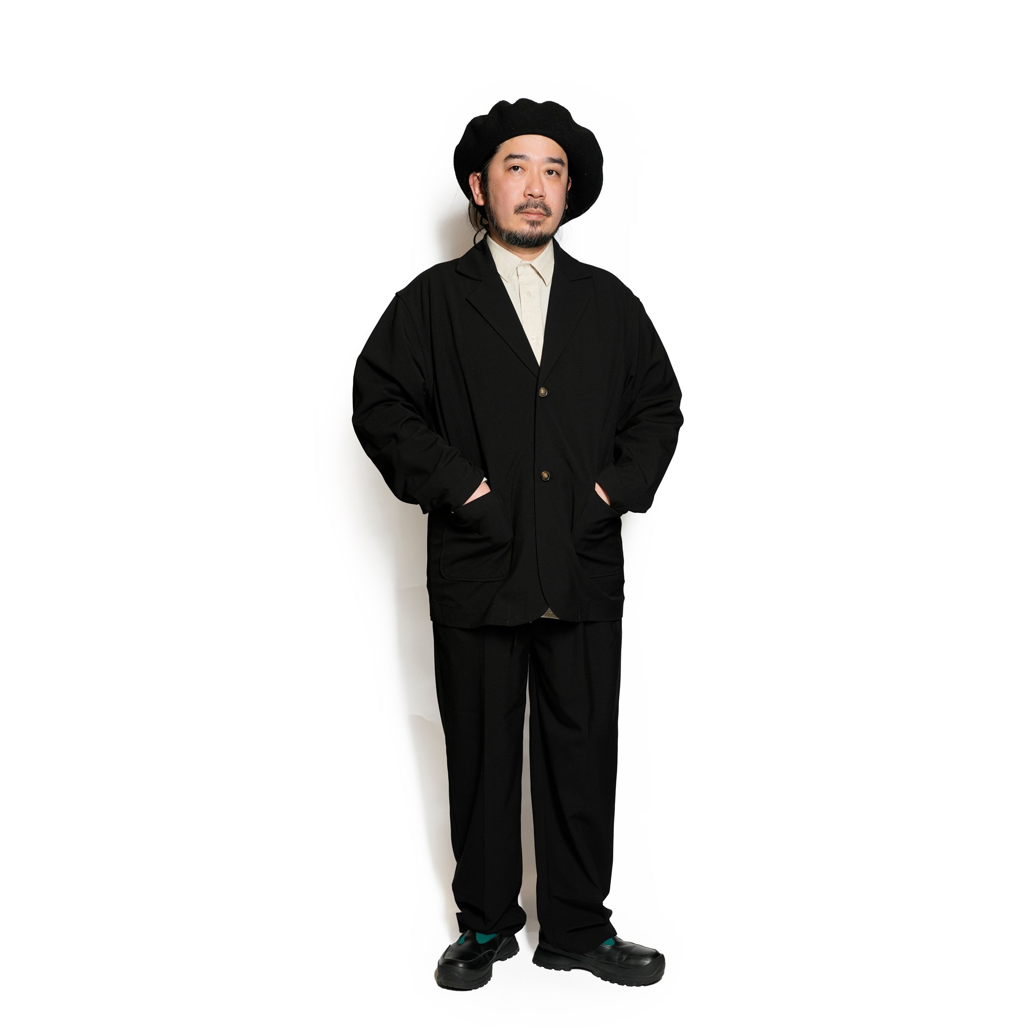 M-2410452_Black | 2Tuck Pants | Color:Black【MODEM DESIGN_モデムデザイン】