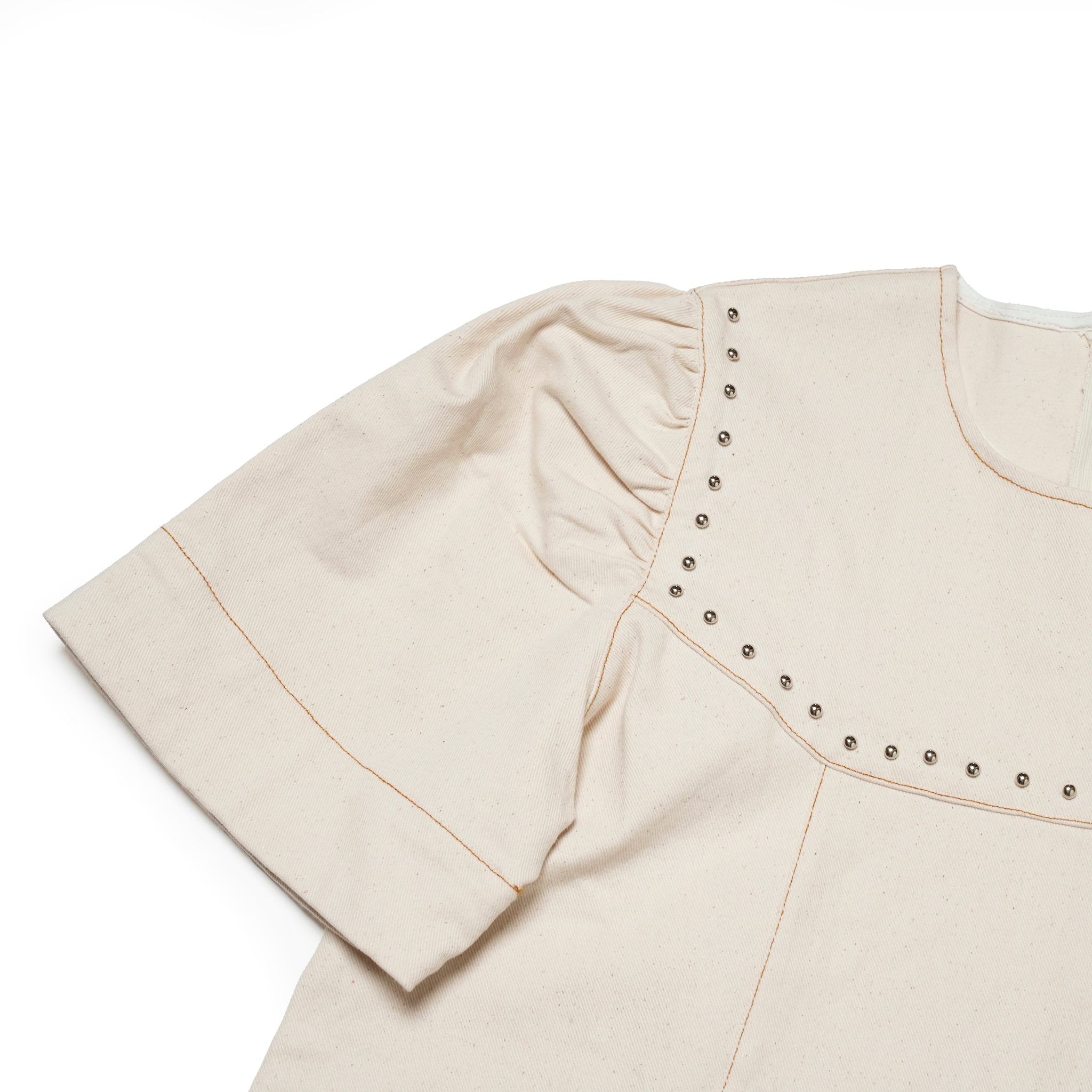Quincey Drill Mini Dress | Color_Ivory | No_32GH01DRG1013IVO_IVORY【GHOSPELL_ゴスペル】