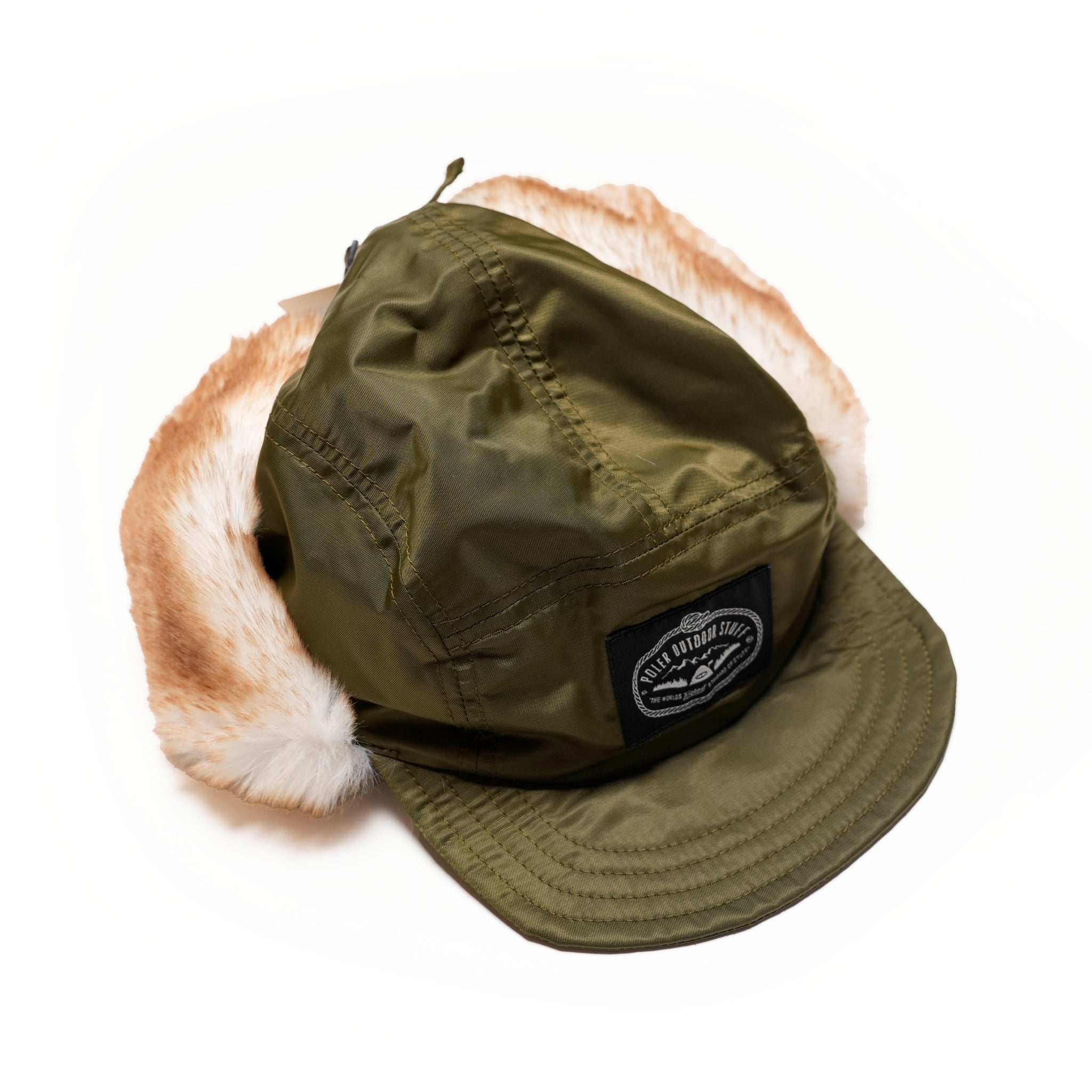 FLIGHT NYLON FUR FLAP CAP | Color:Olive【POLER_ポーラー】