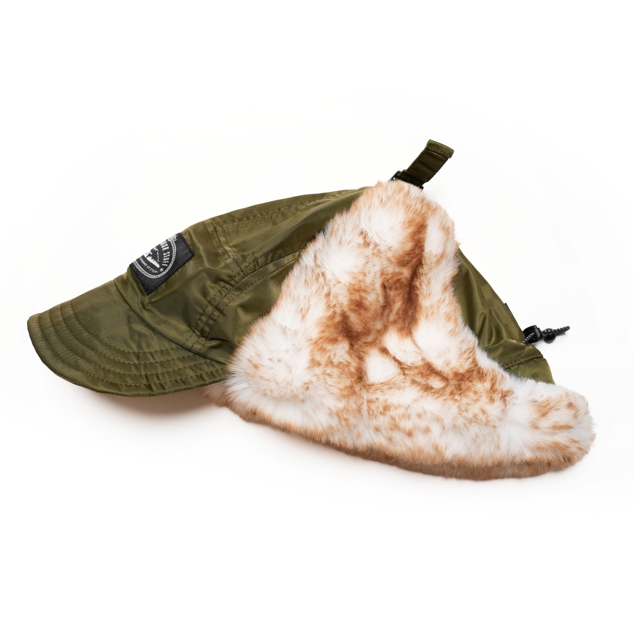 FLIGHT NYLON FUR FLAP CAP | Color:Olive【POLER_ポーラー】