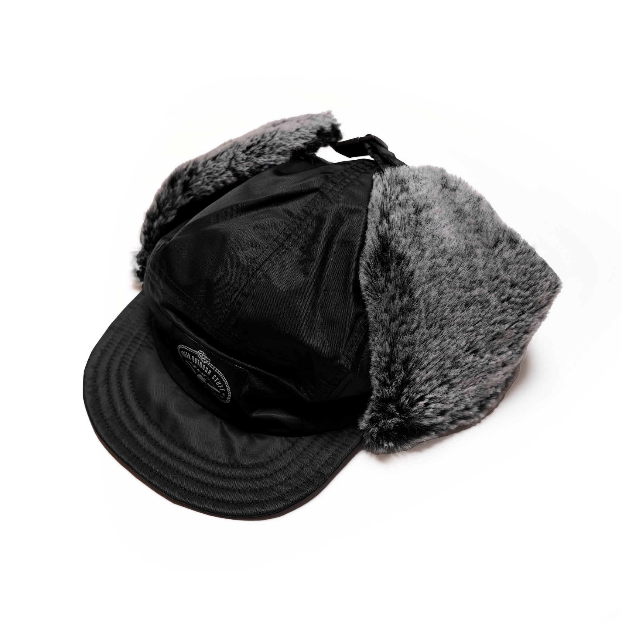 FLIGHT NYLON FUR FLAP CAP | Color:Black【POLER_ポーラー】