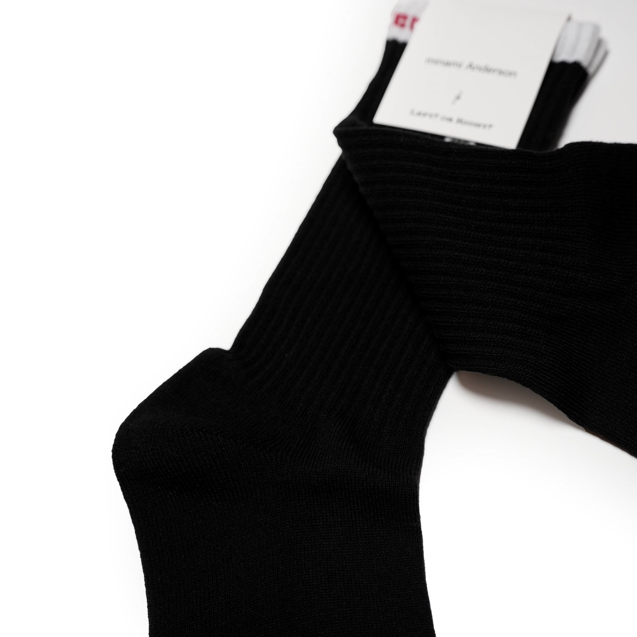 24＃00-1030-0_BLACK | LEFT/RIGHT SOCKS | Color:Black【MINAMI ANDERSON_ミナミアンダーソン】