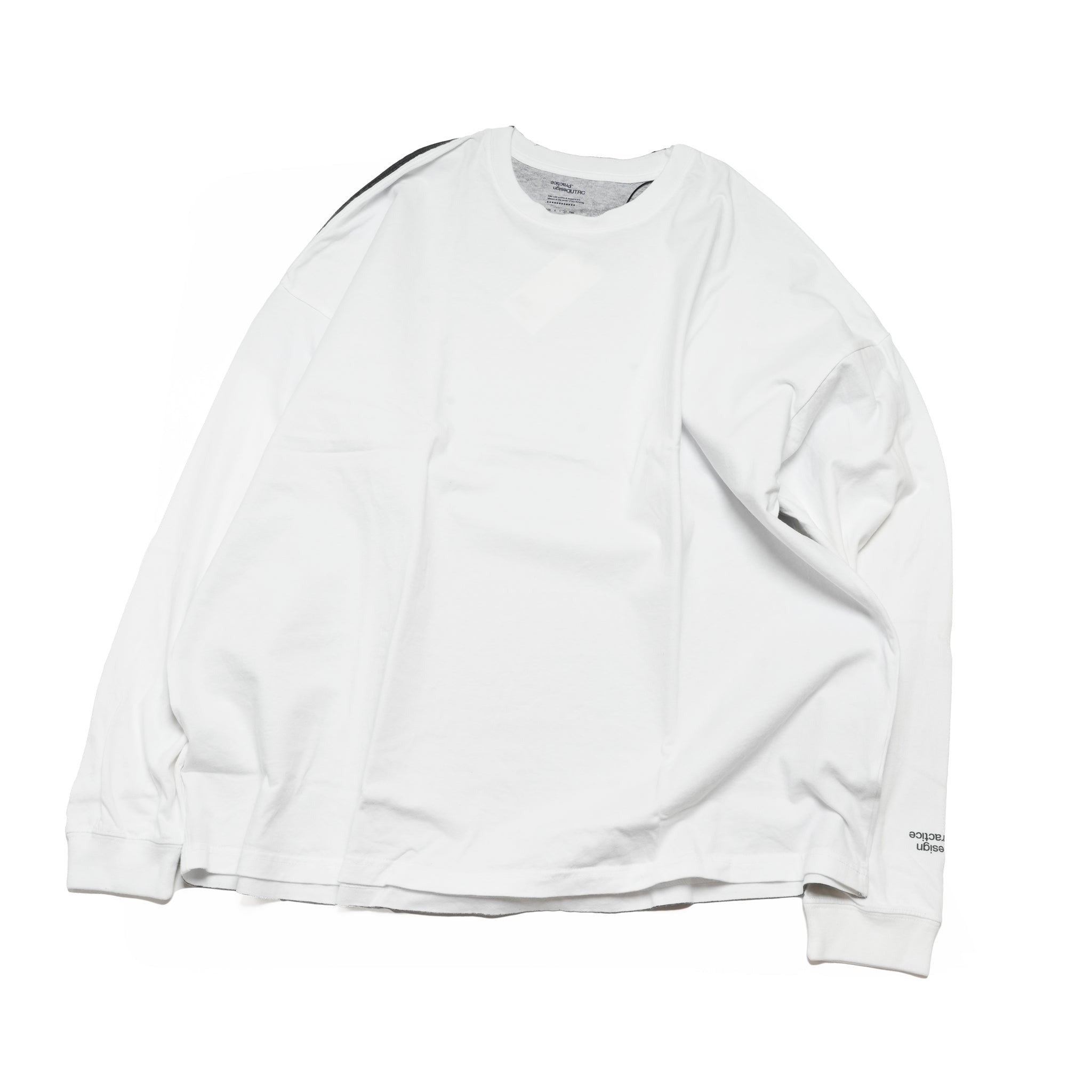 グラフィック tee L/S_7 | Color_Color: White X Gray | No__217_color: white x gray【UNTRACE_アントレース】