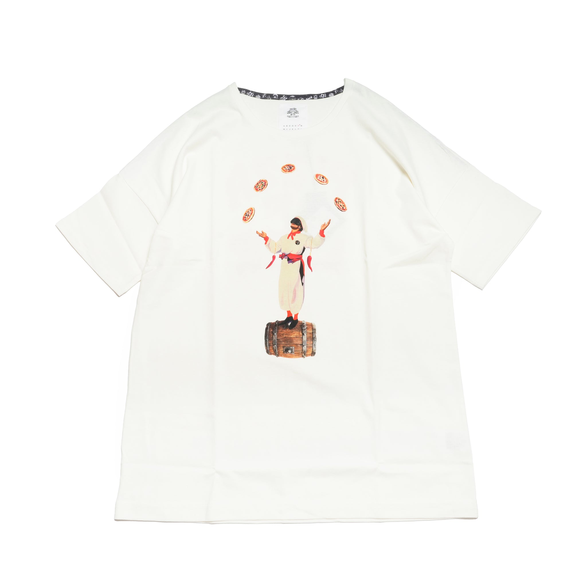 PIZZA OF LIFE T-SHIRT | Color_White | No_sf25aw-21b_white【STOF_ストフ】