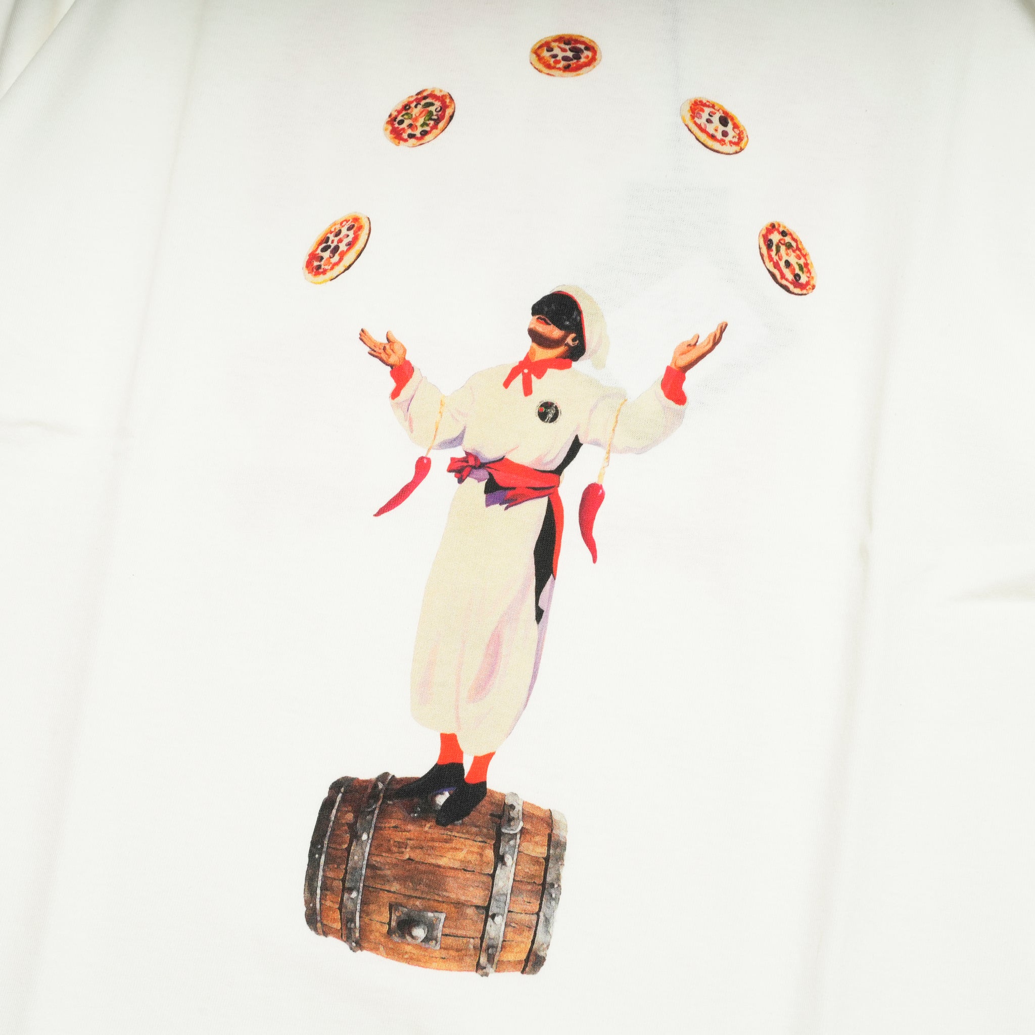 PIZZA OF LIFE T-SHIRT | Color_White | No_sf25aw-21b_white【STOF_ストフ】