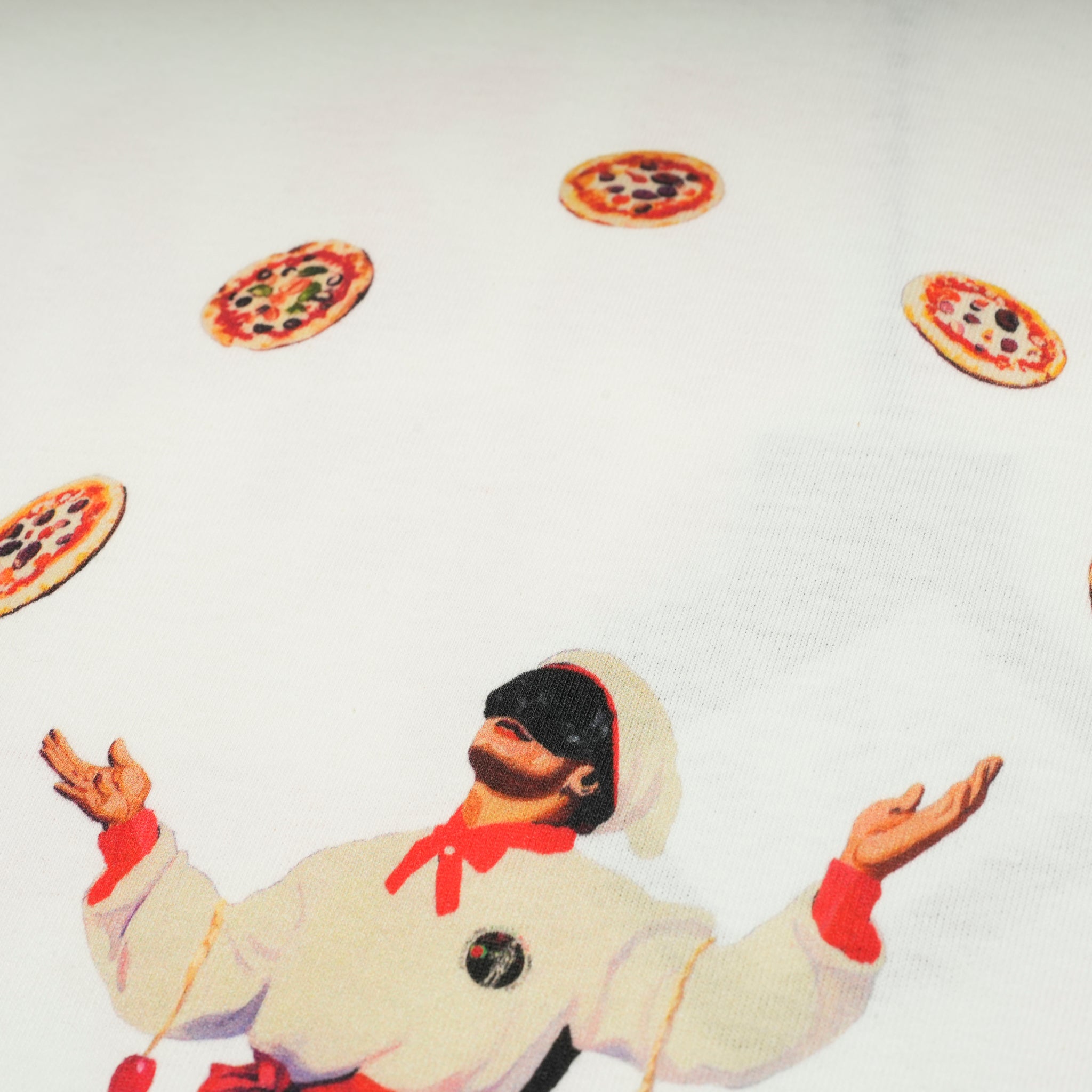 PIZZA OF LIFE T-SHIRT | Color_White | No_sf25aw-21b_white【STOF_ストフ】
