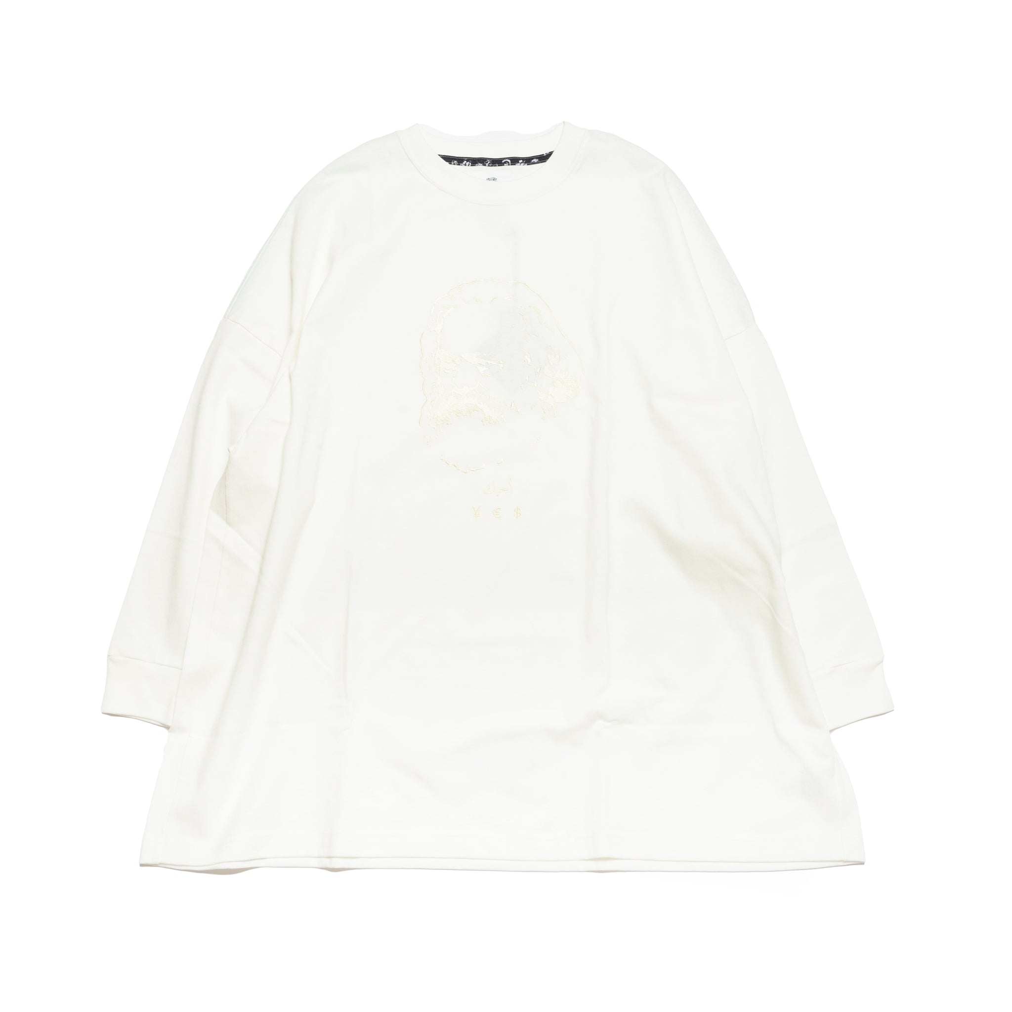 ECONOMY EMBROI L/S T-SHIRT | Color_White | No_sf25aw-20c_white【STOF_ストフ】