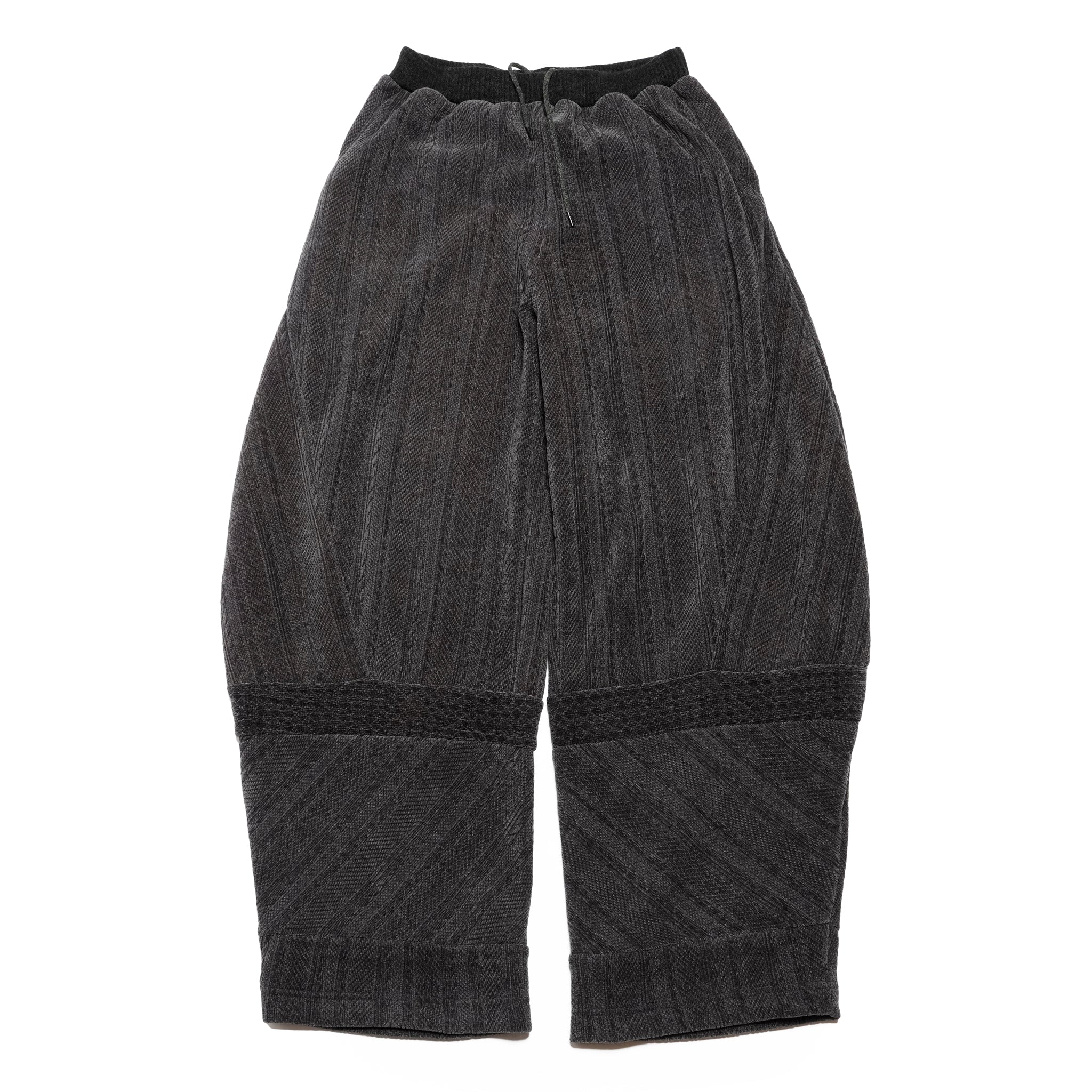 Pattern Switch Wide Pants | Color_Charcoal | No_bsd25aw-18_charcoal【BEDSIDEDRAMA_ベッドサイドドラマ】
