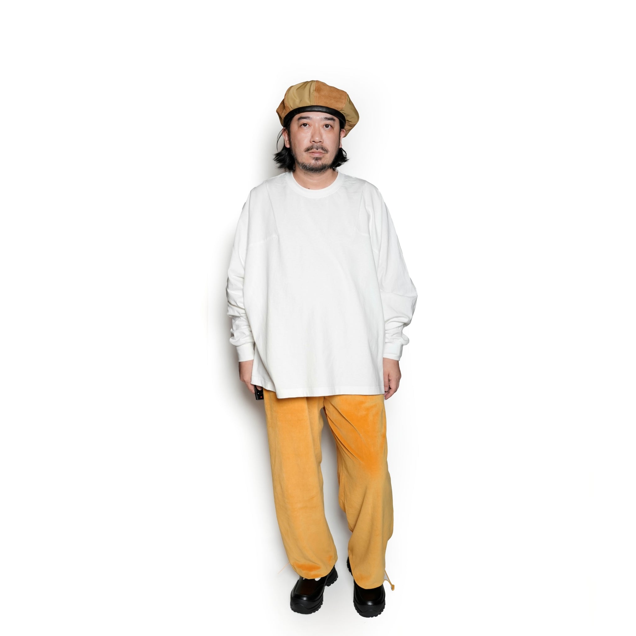 Light Ounce Panel Long Sleev | Color:White【AMBERGLEAM_アンバーグリーム】| 124141111