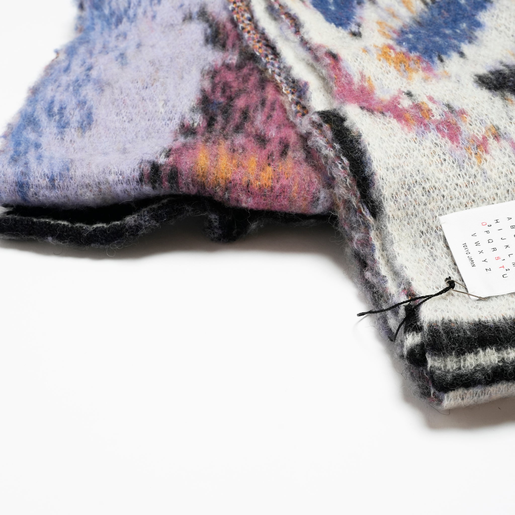 STARS MOHAIR KNIT BLANKET STOLE | Color_Blue | No_sf25aw-12_blue【STOF_ストフ】