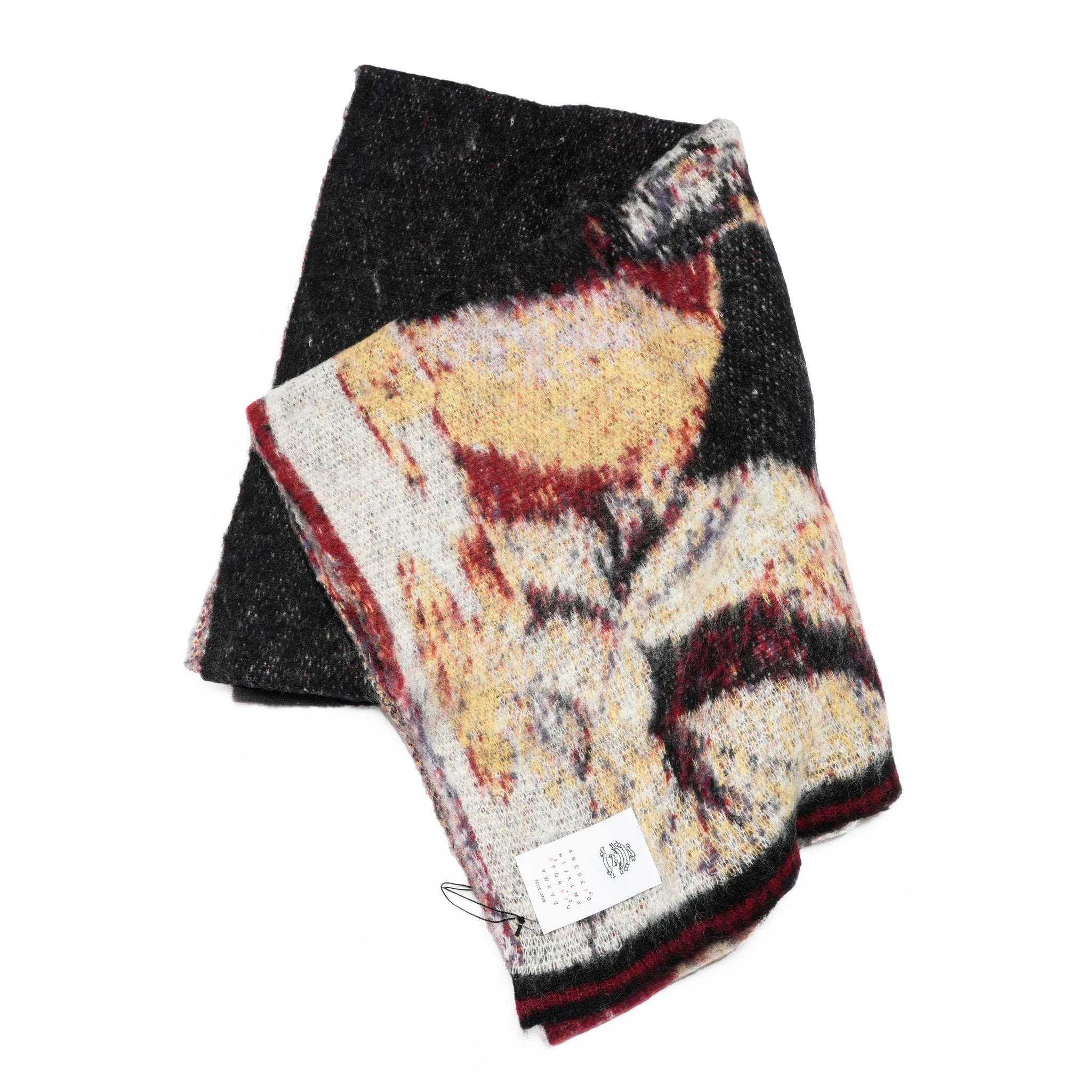 STARS MOHAIR KNIT BLANKET STOLE | Color_Black | No_sf25aw-12_black【STOF_ストフ】