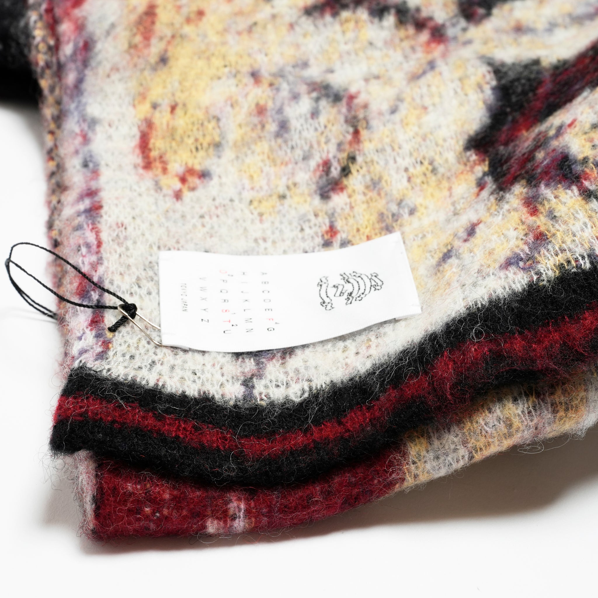 STARS MOHAIR KNIT BLANKET STOLE | Color_Black | No_sf25aw-12_black【STOF_ストフ】