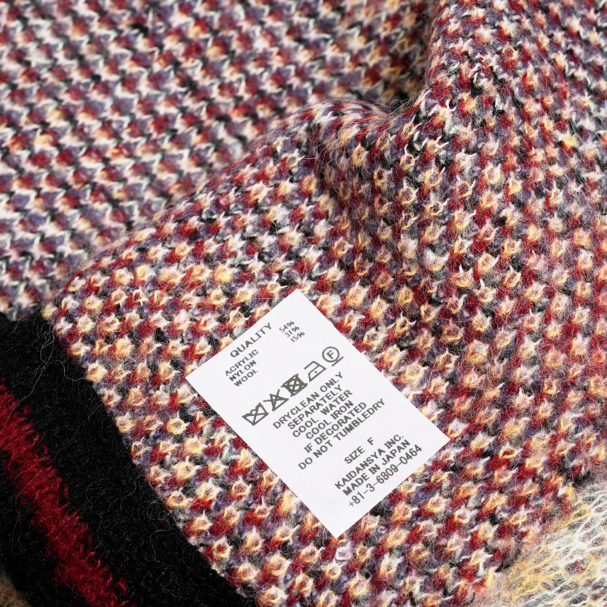 STARS MOHAIR KNIT BLANKET STOLE | Color_Black | No_sf25aw-12_black【STOF_ストフ】