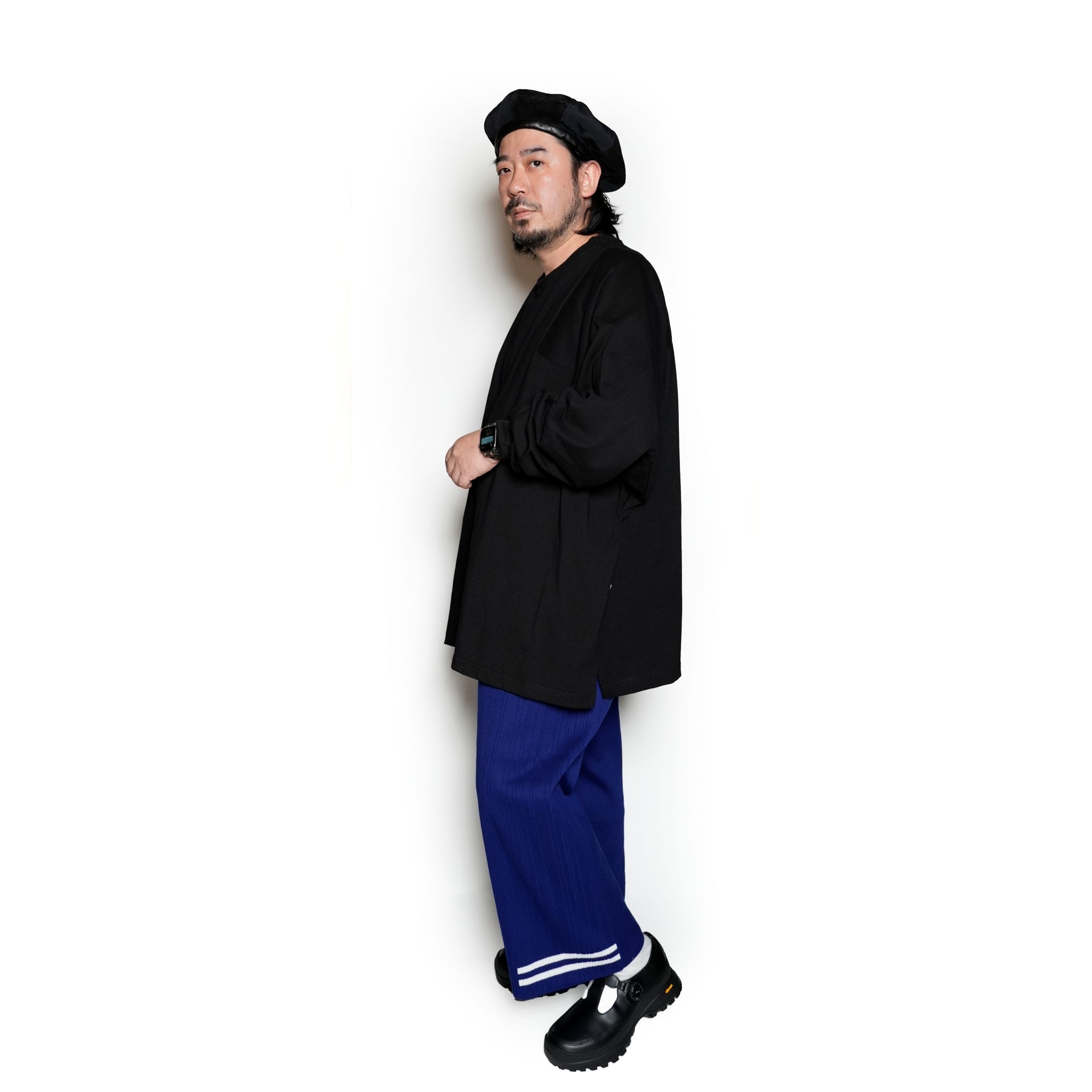 Light Ounce Panel Long Sleev | Color:Black【AMBERGLEAM_アンバーグリーム】| 124141111