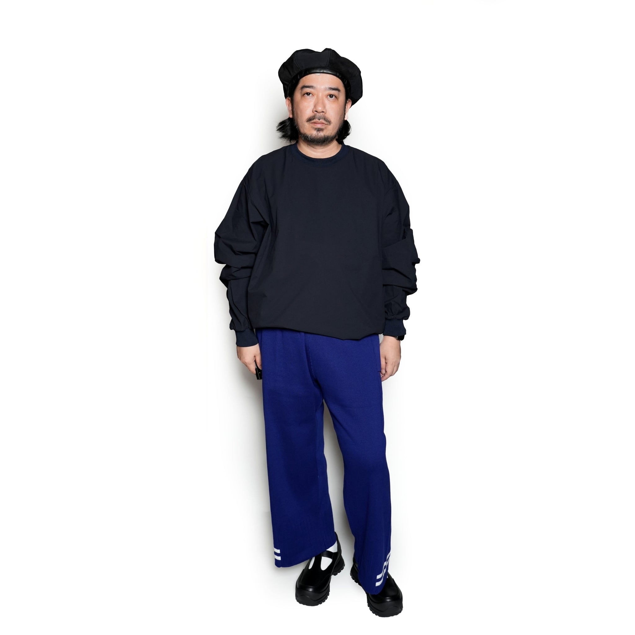 123 | スモック L/S | Color:Dark Navy【UNTRACE_アントレース】