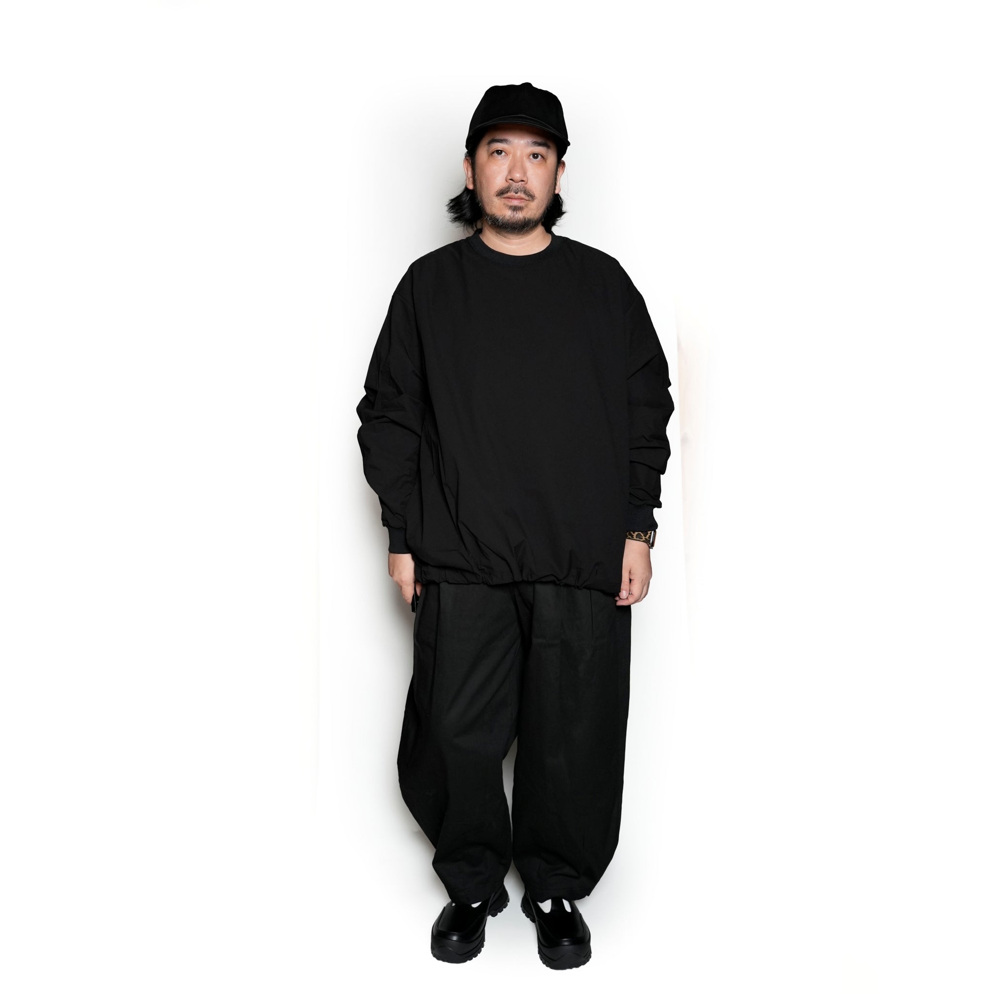 -123 | スモック L/S | Color:Black【UNTRACE_アントレース】