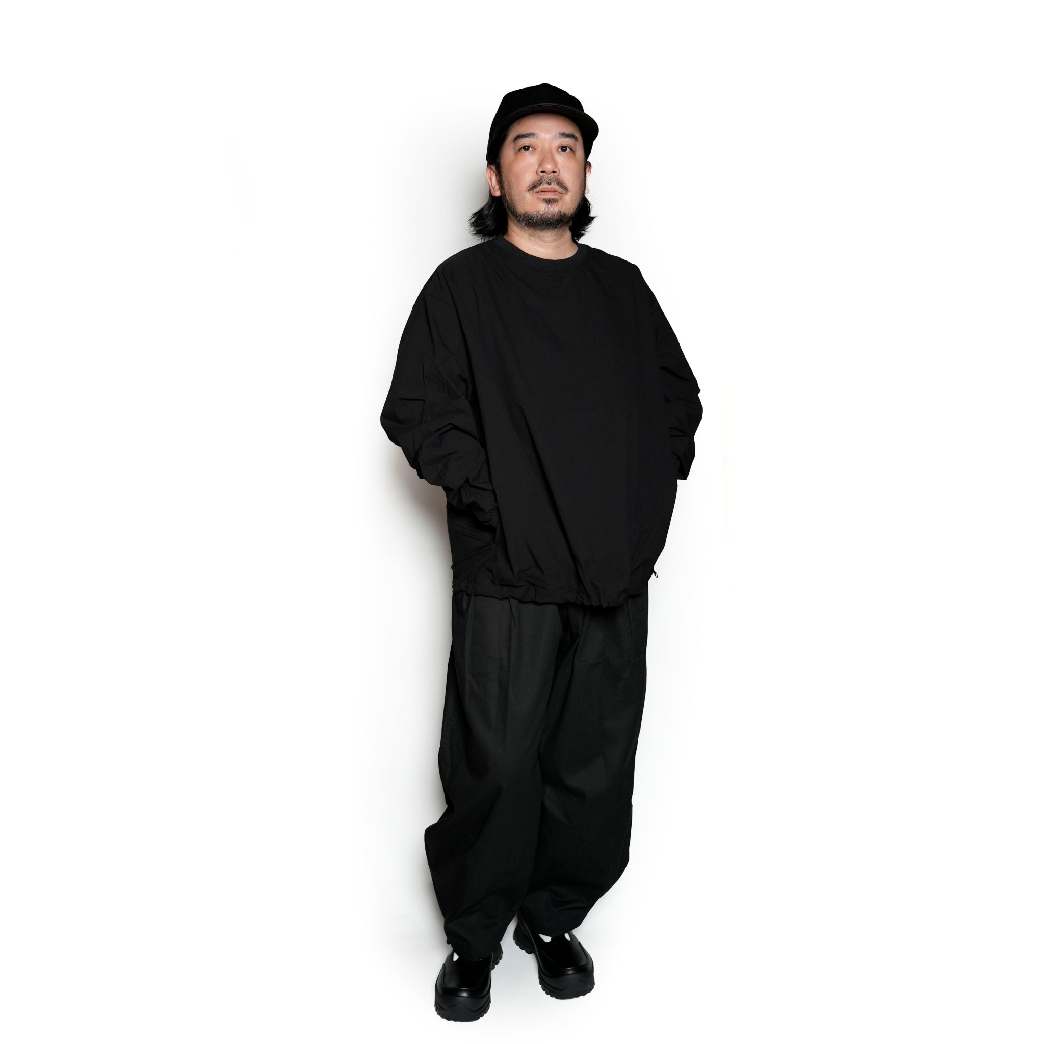 -123 | スモック L/S | Color:Black【UNTRACE_アントレース】