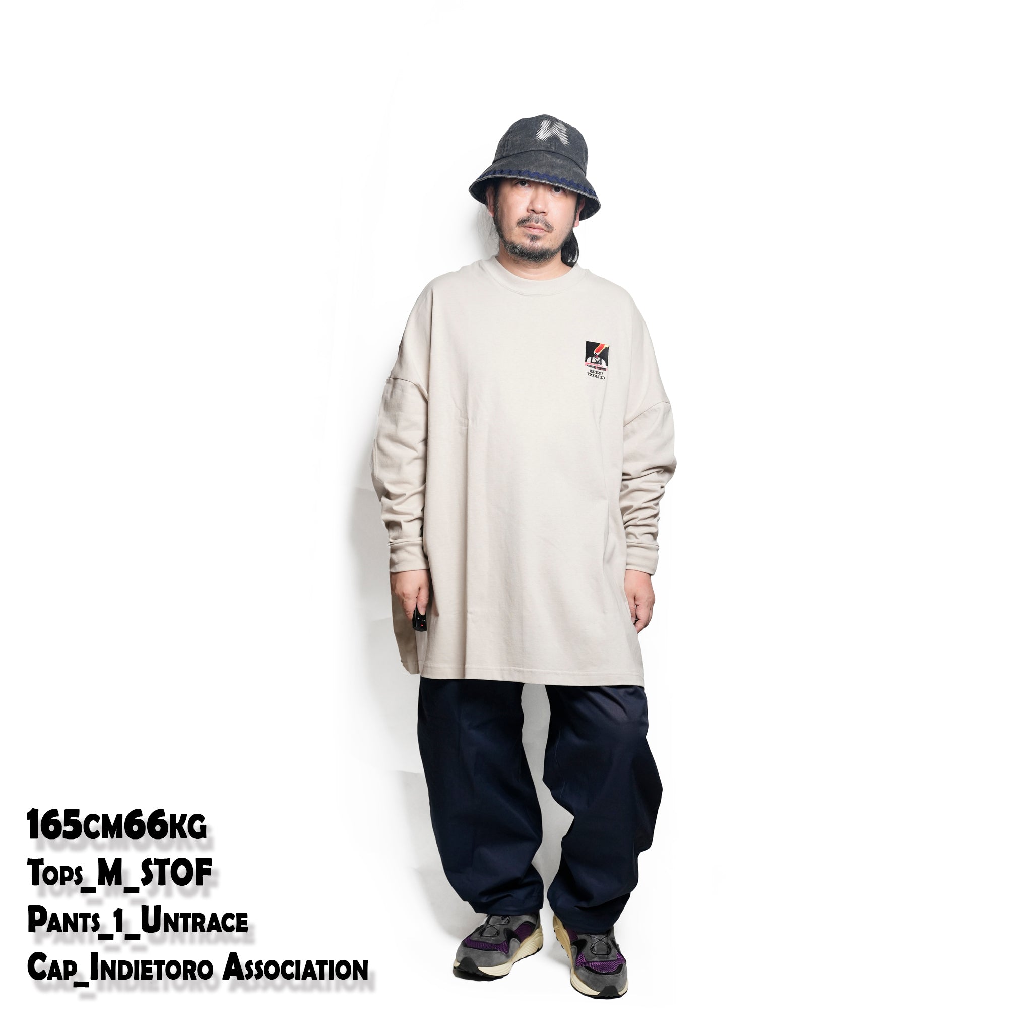 TALK ON YOUR BACK L/S T-SHIRT | Color_G Beige | No_sf25aw-19_g beige【STOF_ストフ】