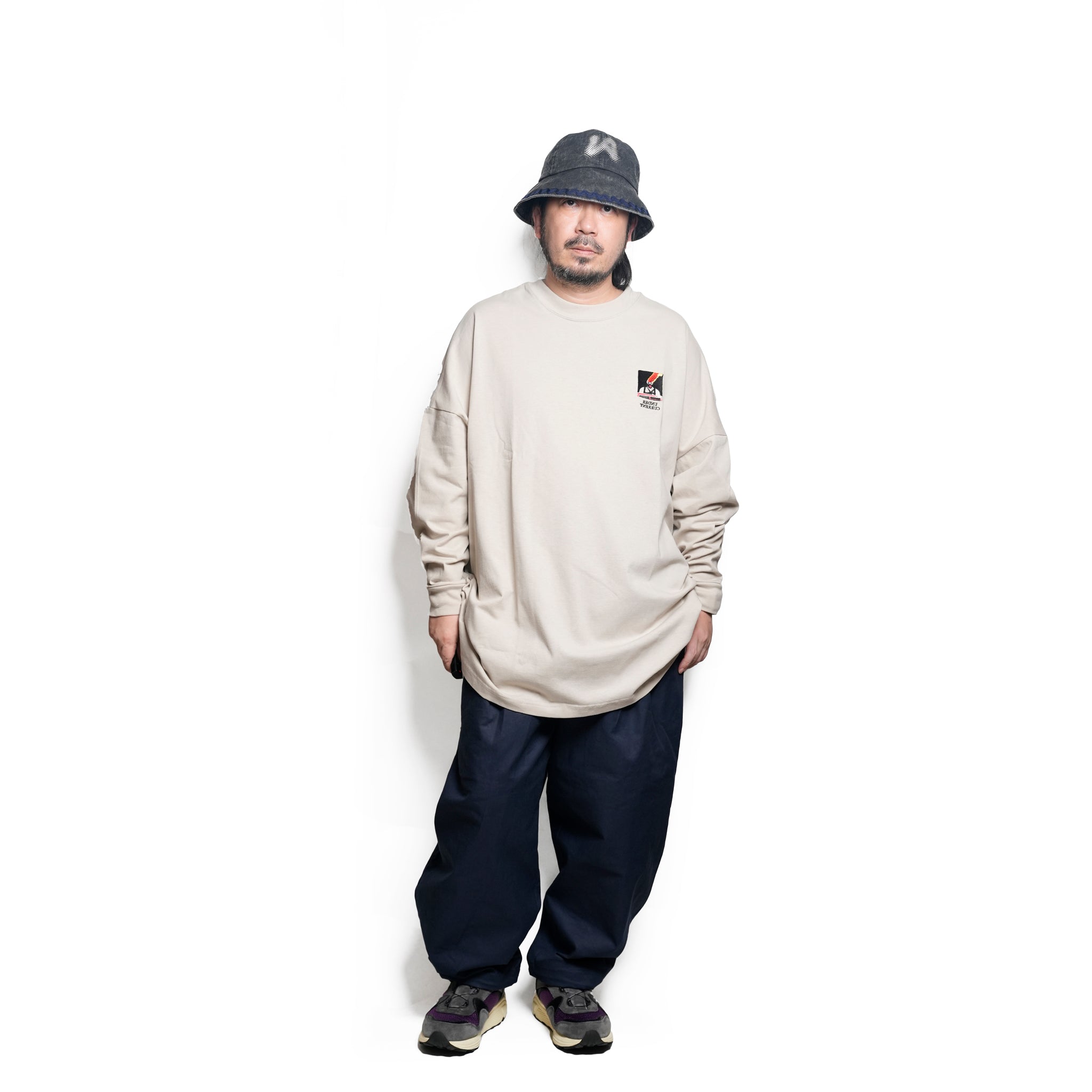 TALK ON YOUR BACK L/S T-SHIRT | Color_G Beige | No_sf25aw-19_g beige【STOF_ストフ】