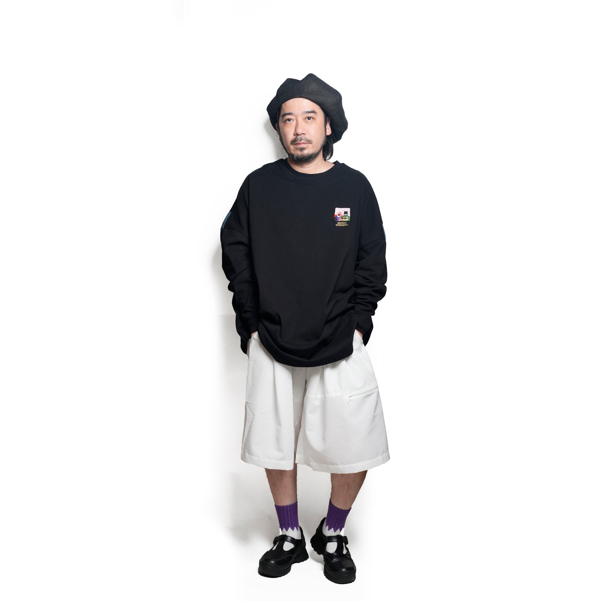 TALK ON YOUR BACK L/S T-SHIRT | Color_Black | No_sf25aw-19_black【STOF_ストフ】