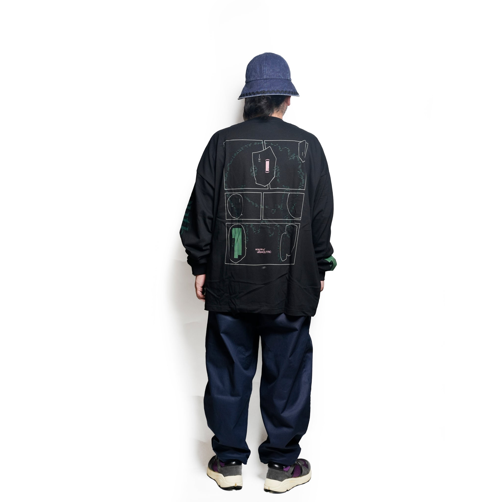 グラフィック tee L/S_1 | Color_Color: Black | No__211_color: black【UNTRACE_アントレース】