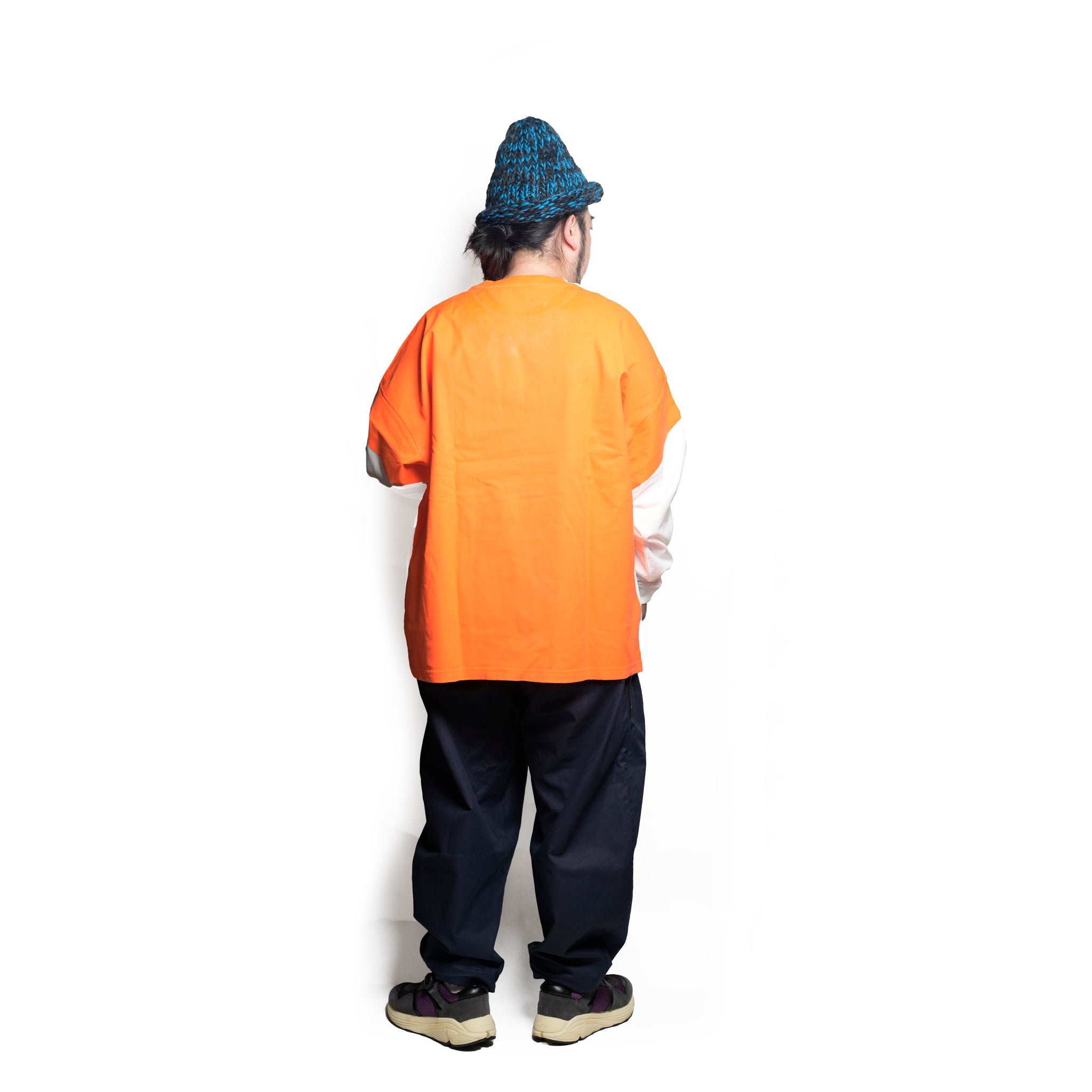 グラフィック tee L/S_7 | Color_Color: White X Orange | No__217_color: white x orange【UNTRACE_アントレース】