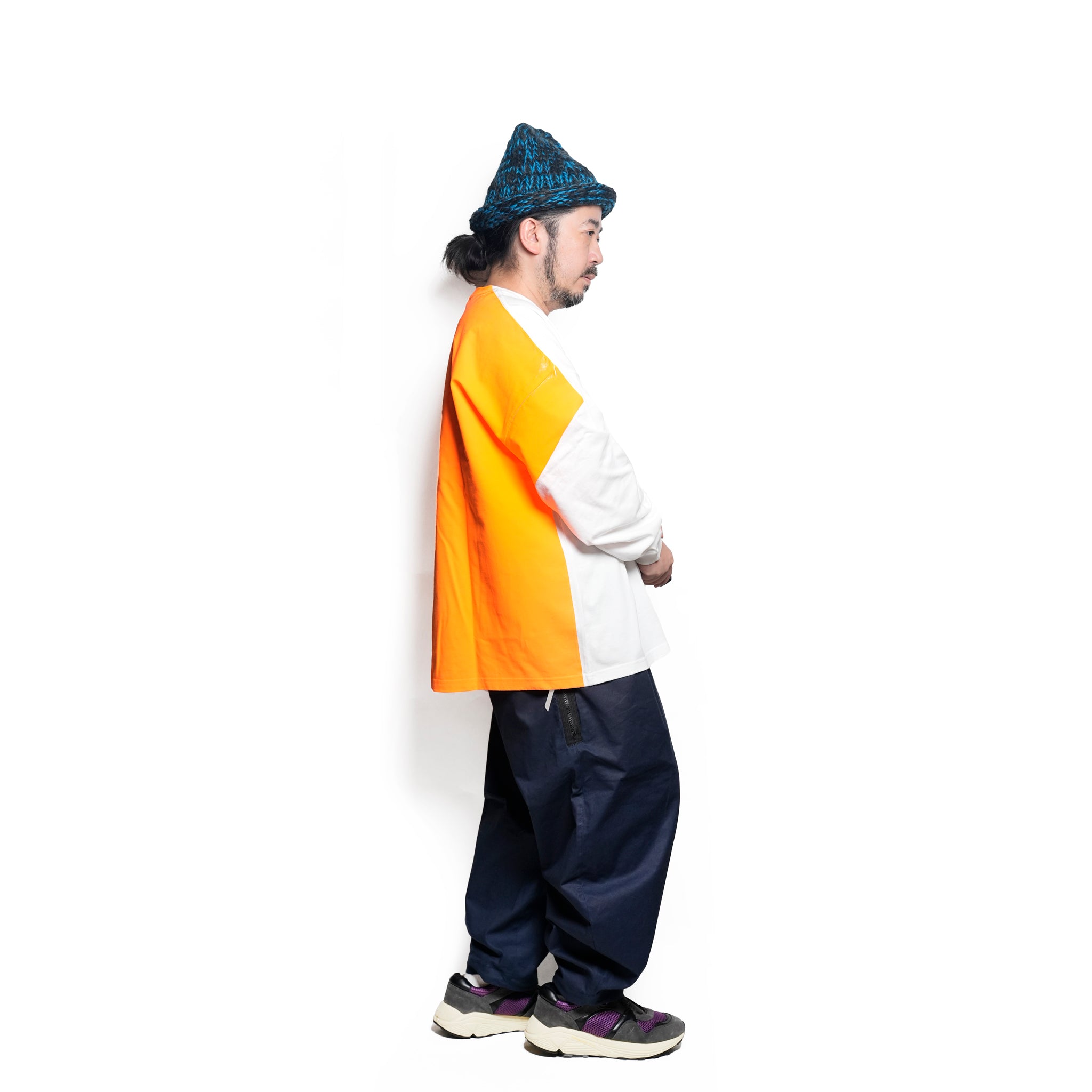 グラフィック tee L/S_7 | Color_Color: White X Orange | No__217_color: white x orange【UNTRACE_アントレース】
