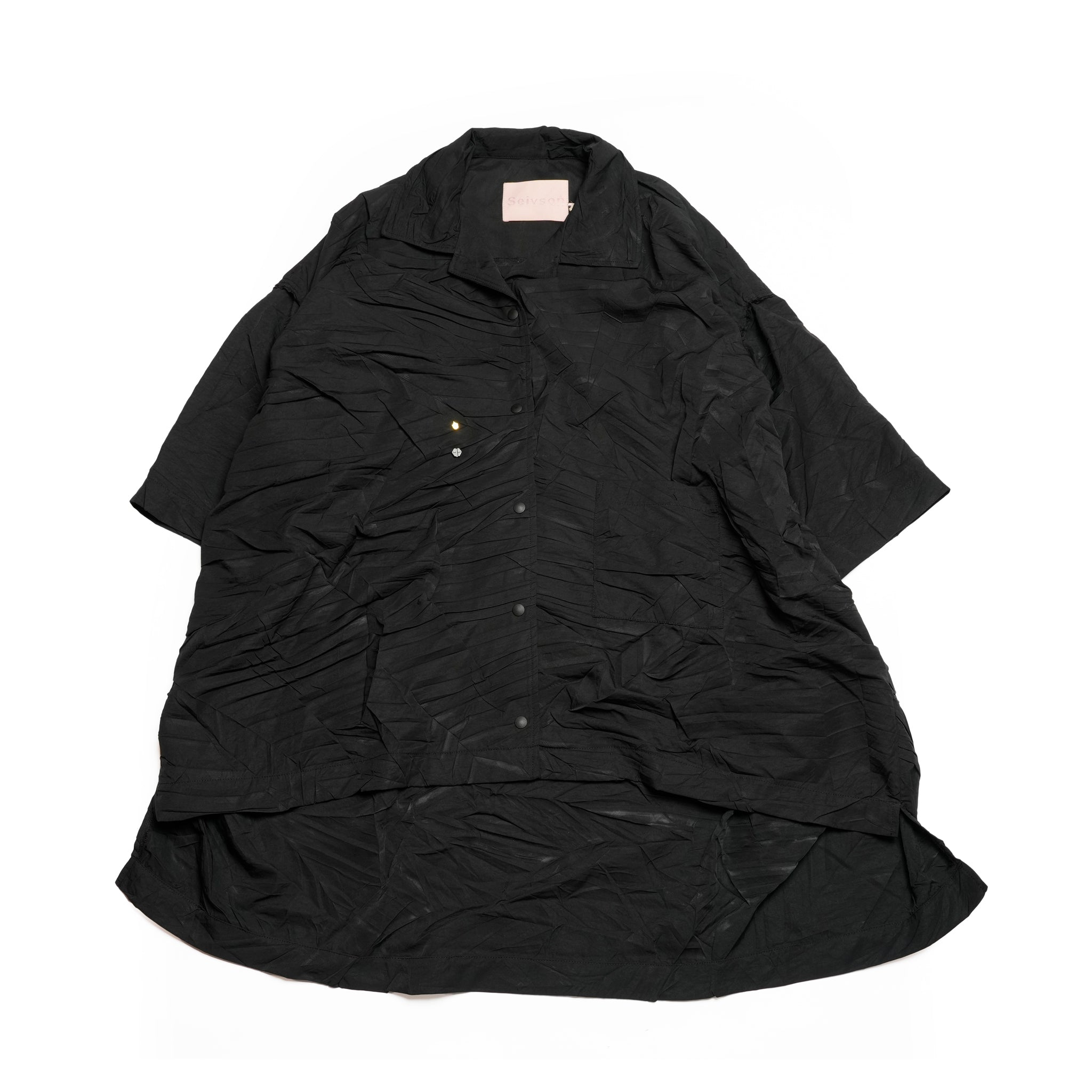 Seivson x (A)crypsis® Spring/Summer Air-Fold Shirt - BLACK COLOR: BLACK | Size:Free【(A)CRYPSIS®】【SEIVSON_セイヴソン】